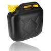 Jerrycan 10 Liter Black/Yellow UN Certified Plastic Fuel Jerry Can with Spout for Diesel & Petrol Auto Accessories