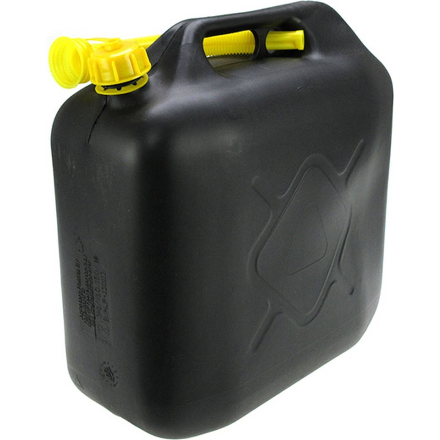 Jerrycan 20 zwart - Jerrycan zwart voor brandstof - 20 liter - inclusief - o.a. benzine / diesel - | Blokker