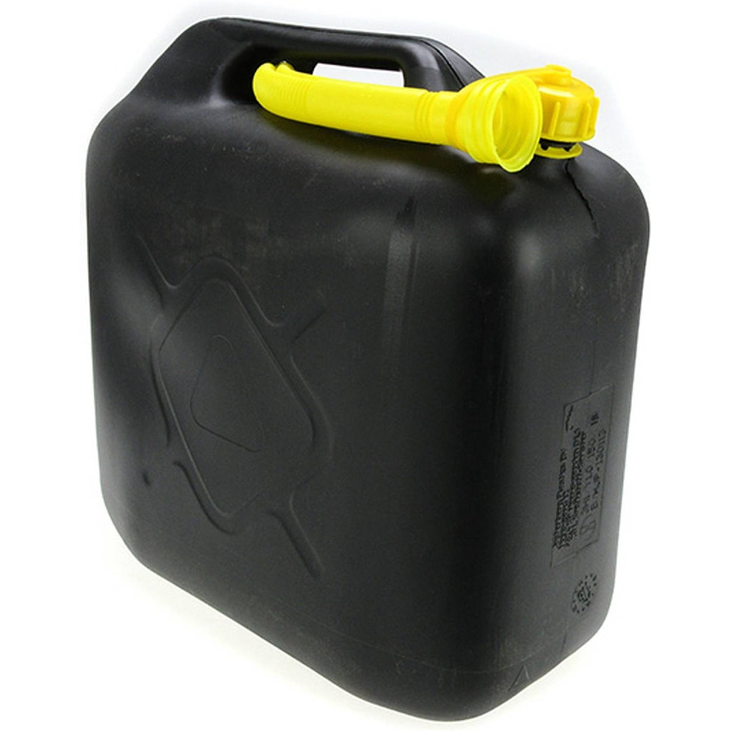 Onbelangrijk Uitstekend Inwoner Jerrycan 20 liter zwart - Jerrycan zwart voor brandstof - 20 liter -  inclusief schenktuit - o.a. benzine / diesel - | Blokker