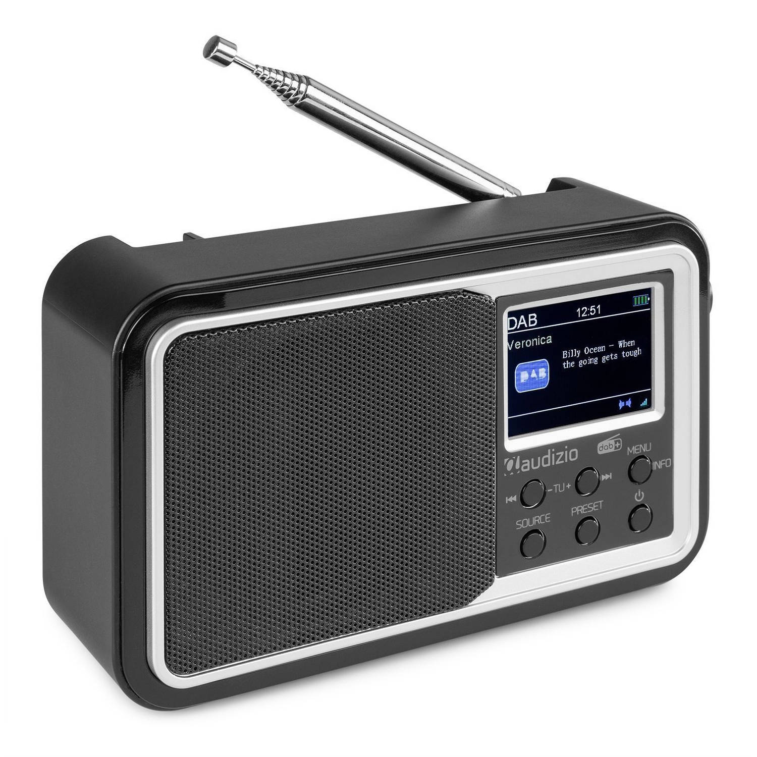 onderpand boete marketing Audizio Anzio draagbare DAB radio met Bluetooth, FM radio en accu - Zwart |  Blokker