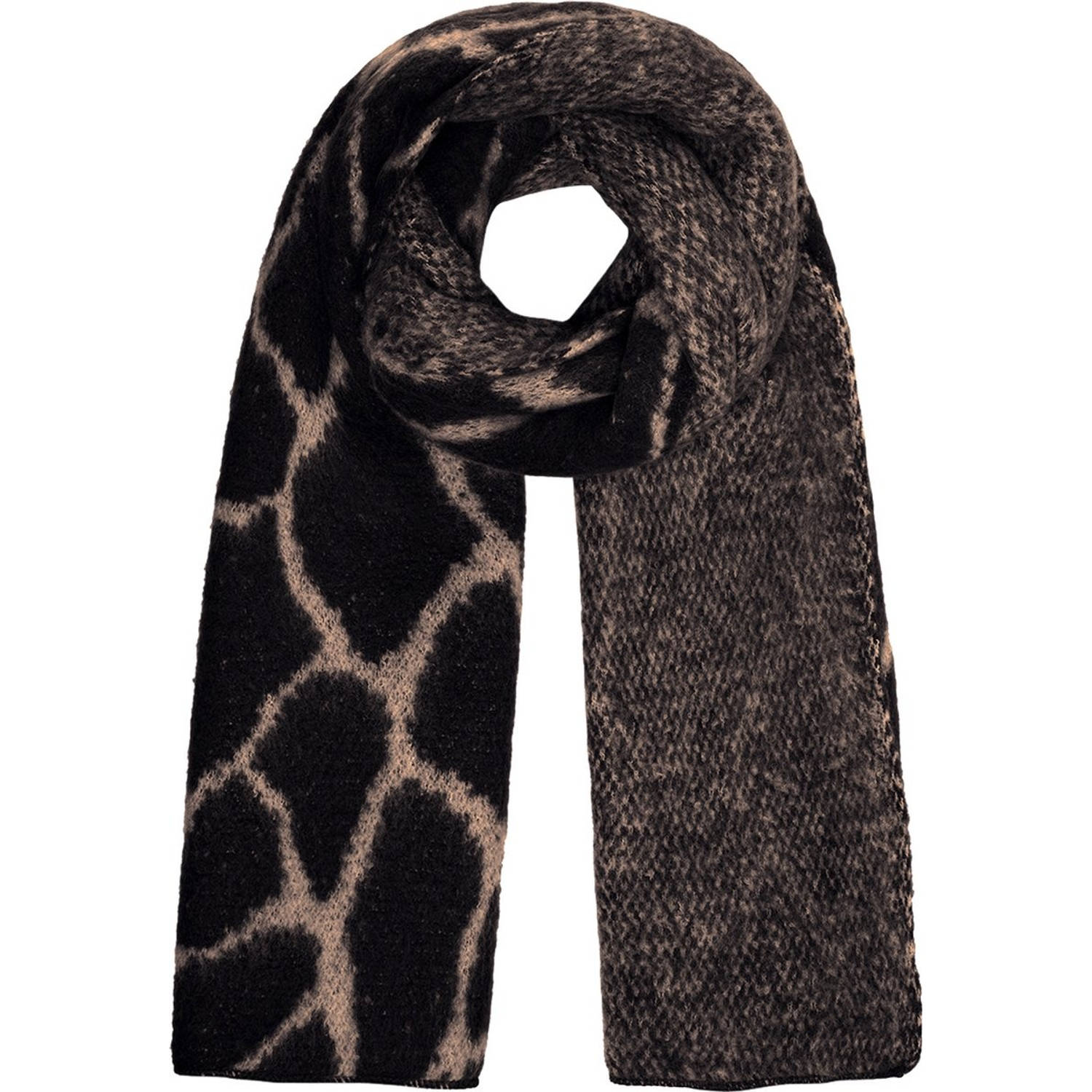 Lange warme winter luipaard panter leopard print dames sjaal bruin acryl 50 x 200 cm - sjaal is perfect voor de winter
