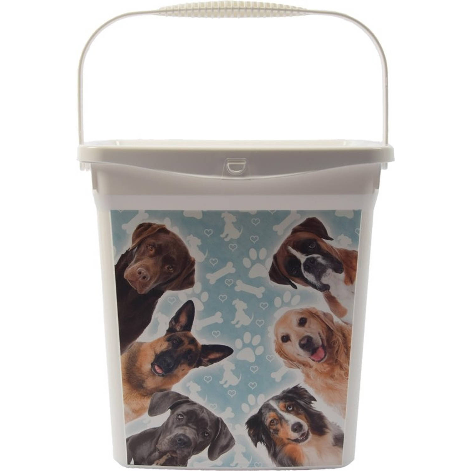 voeropslag Voercontainer honden Droogvoer Hond/Puppy&apos;s Dieren Voedselbak Bewaarbox voedselcontainer 6 liter
