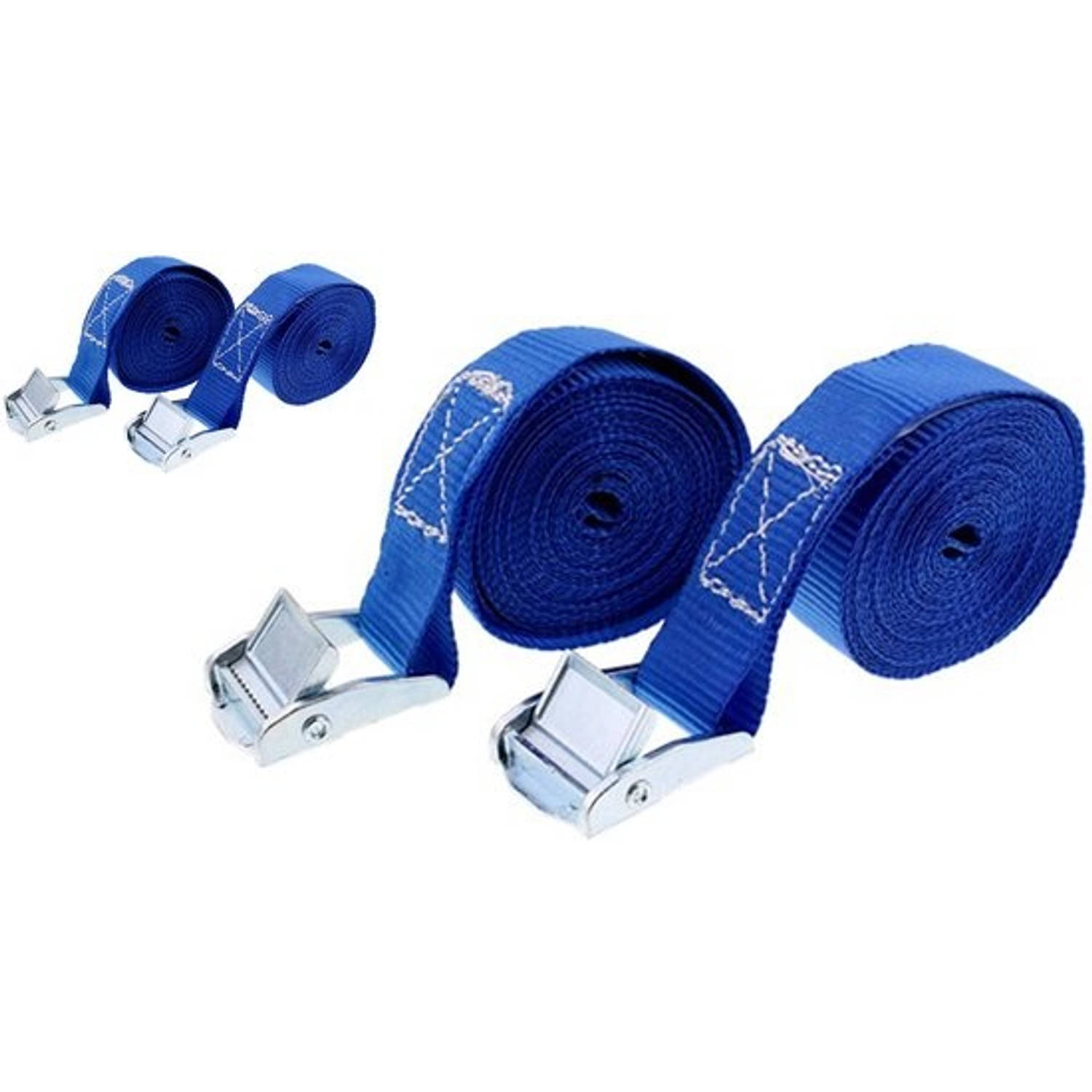 4x Spanbanden blauw 2 x 3,5 meter - Opbergen en verhuizen