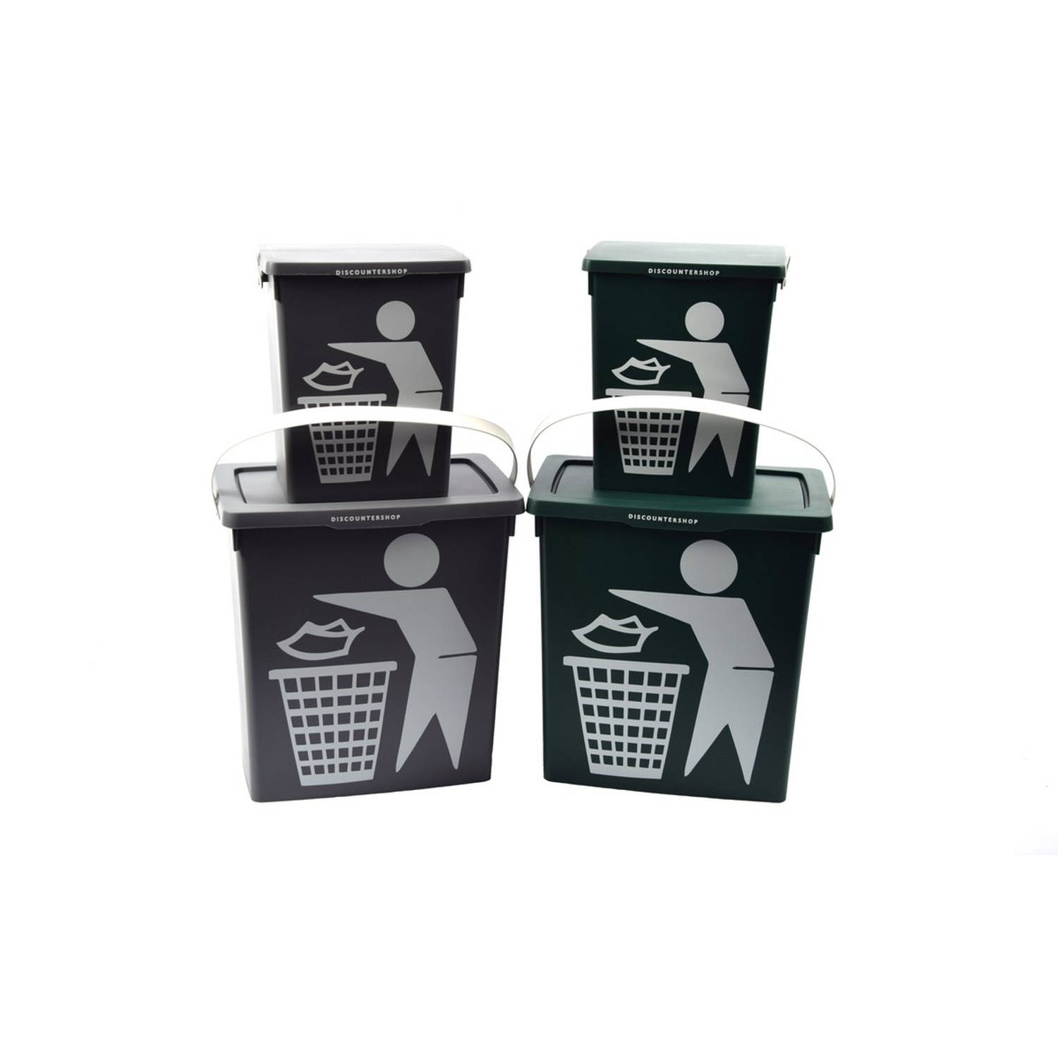 Handig Klein Afvalbak Afvalemmer Containertje 100% Bio Recyclable Organisch Afval 11-4.5 Liter Groen