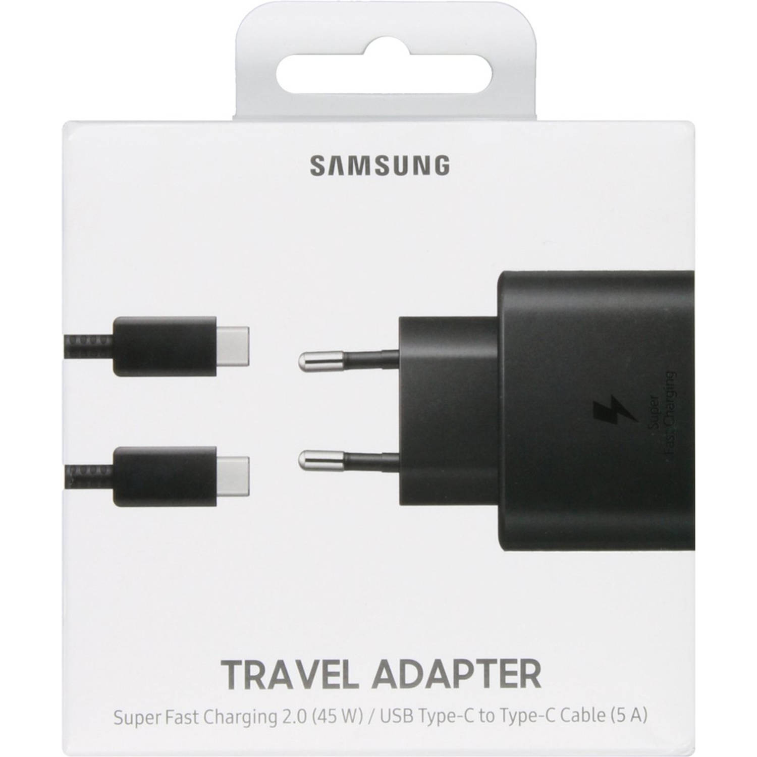 Samsung USB-C Adapter 45W EP-TA845 Zwart Met Kabel
