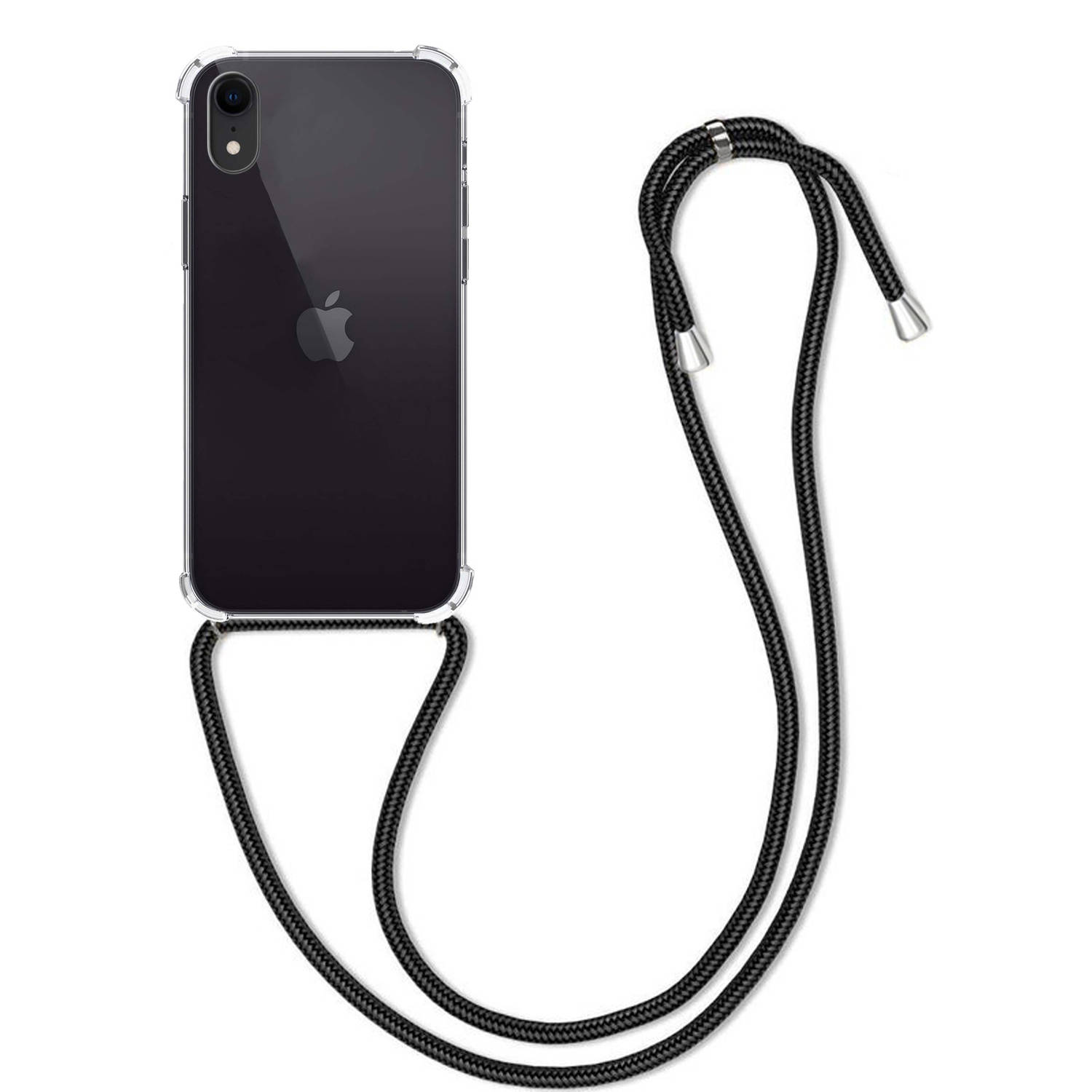 Basey Apple Iphone Xr Hoesje Met Koord Hoes Siliconen Case Transparant
