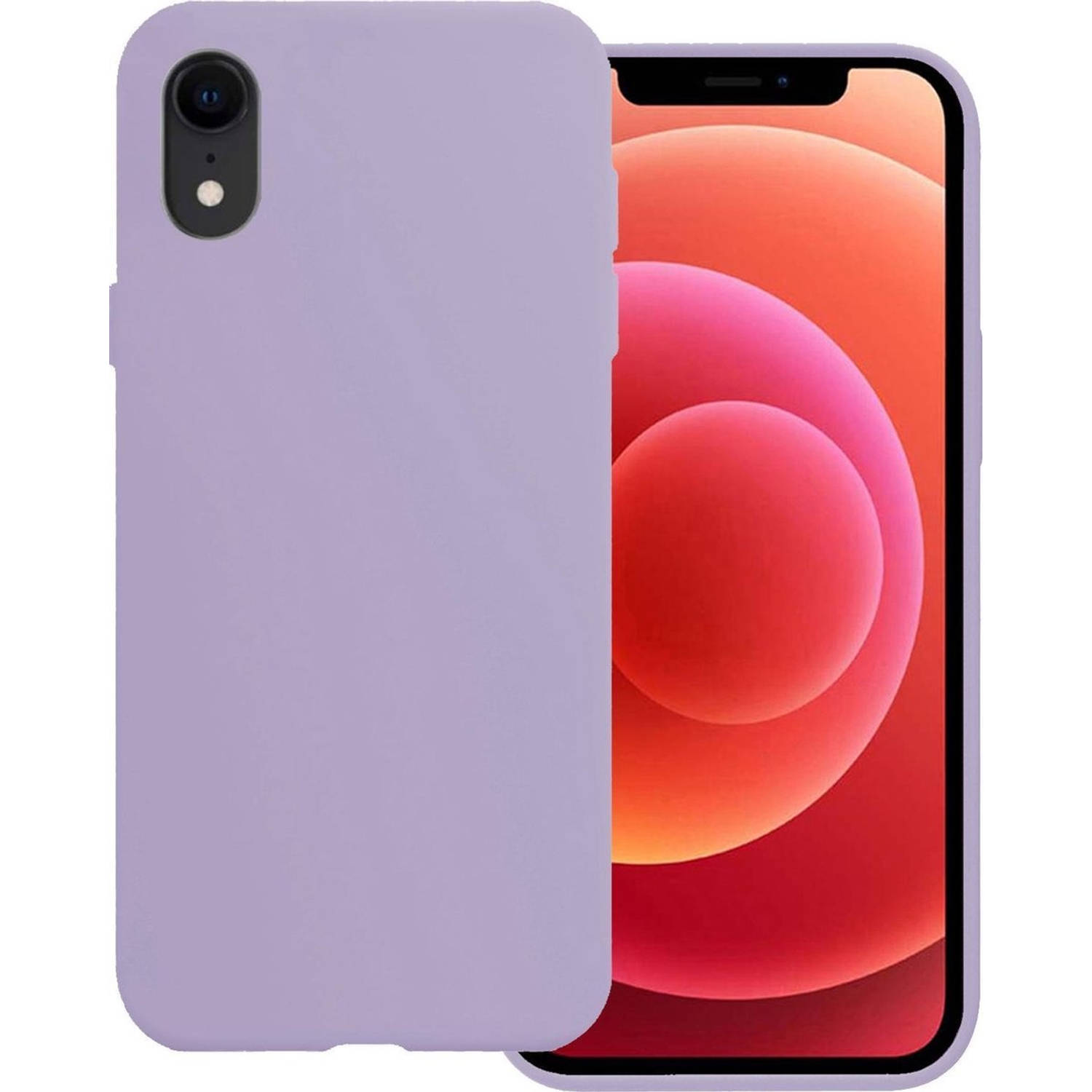 Basey Apple Iphone Xr Hoesje Siliconen Hoes Case Cover Apple Iphone Xr-lila