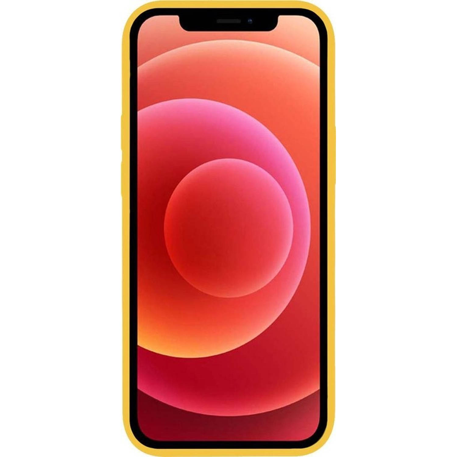 Basey iPhone XR Hoesje Siliconen Case Back Cover - iPhone XR Hoes Cover  Silicone - Geel - 2x | Blokker