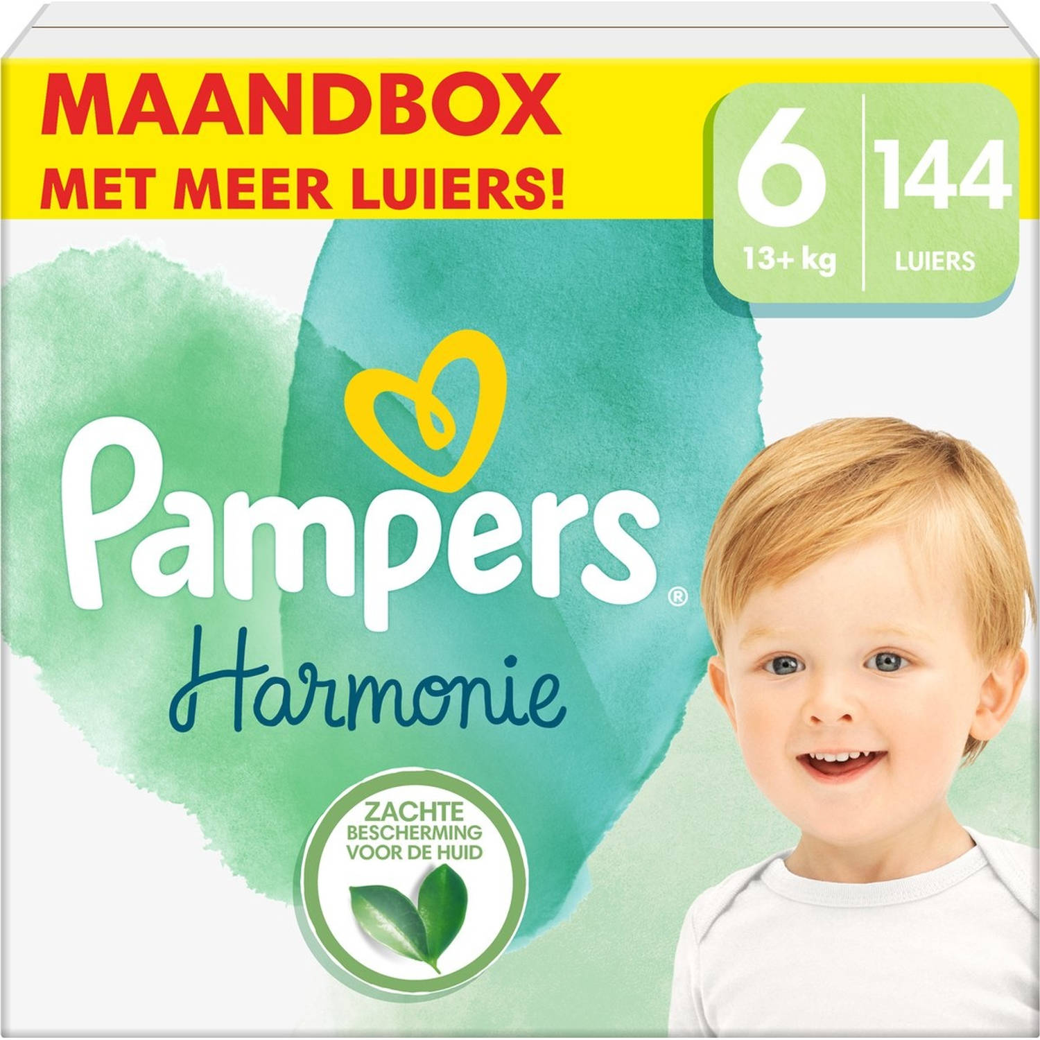 Pampers Harmonie Luiers - Maat 6 (13kg+) - 144 Luiers - Maandbox