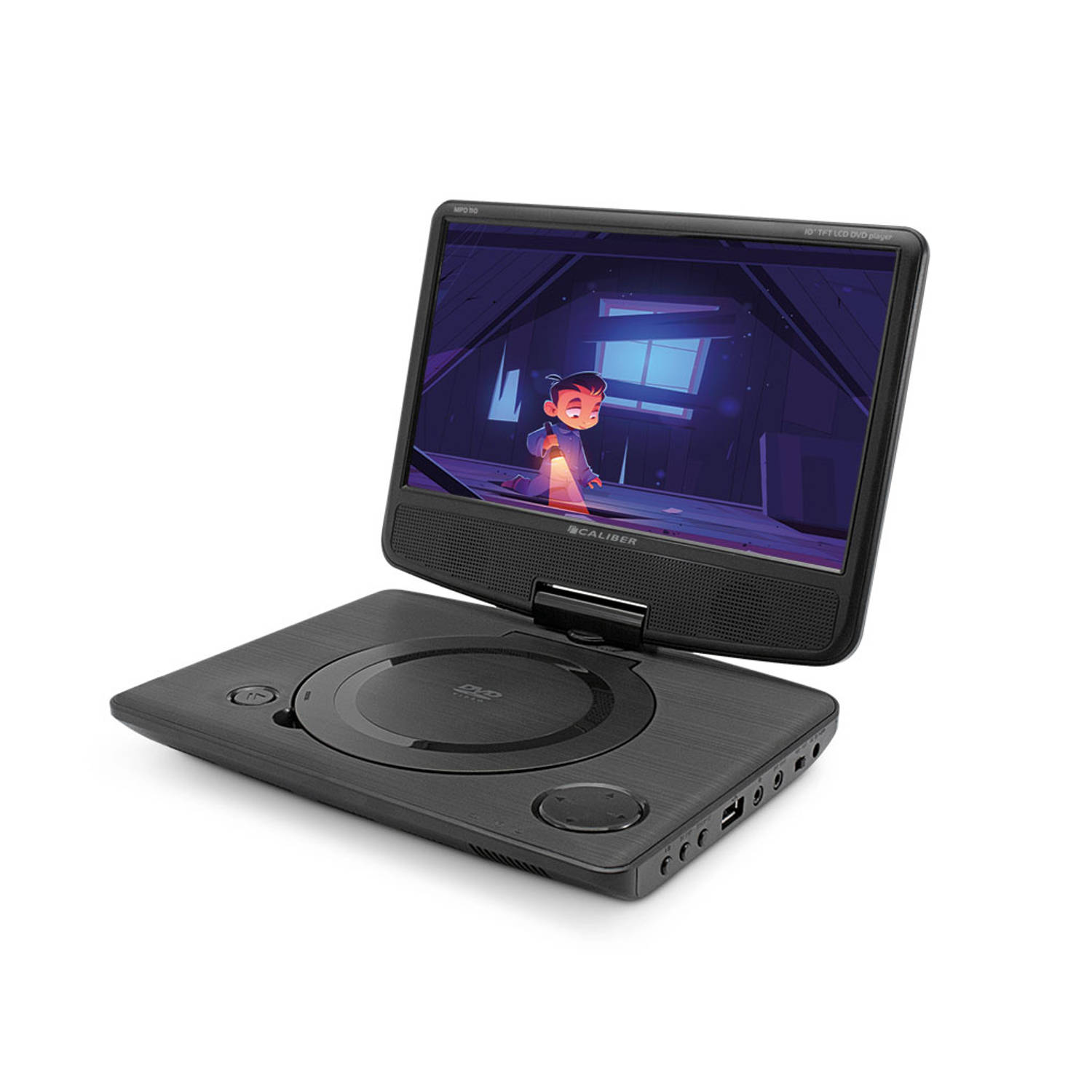 Caliber MPD125 Draagbare DVD-speler 25.4 cm 10 inch Incl. 12 V auto-aansluitkabel, Werkt op een accu