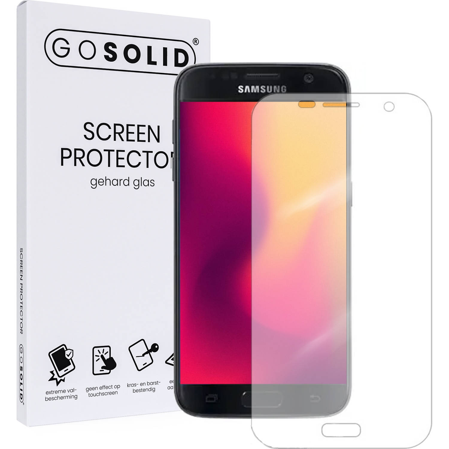 Go Solid! Samsung Galaxy S5 Mini Screenprotector Gehard Glas