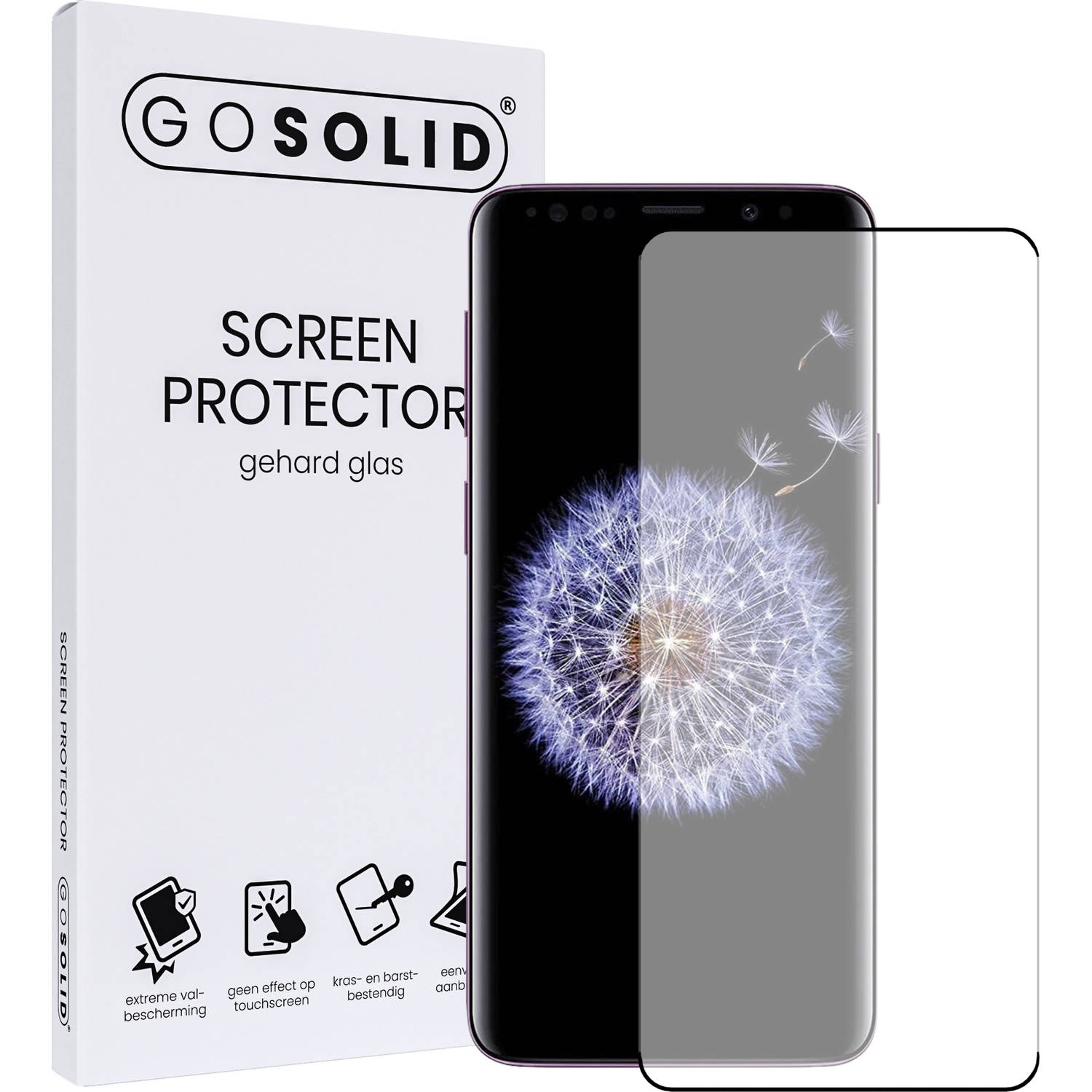 Go Solid! Samsung Galaxy S9 Plus Screenprotector Gehard Glas