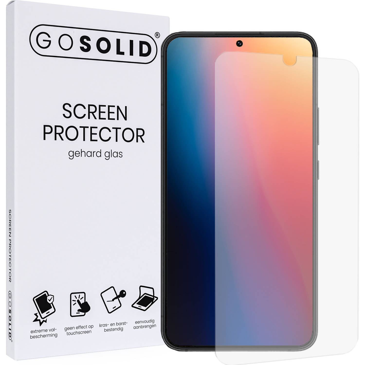 GO SOLID! Screenprotector voor Oppo Reno 8 Pro gehard glas
