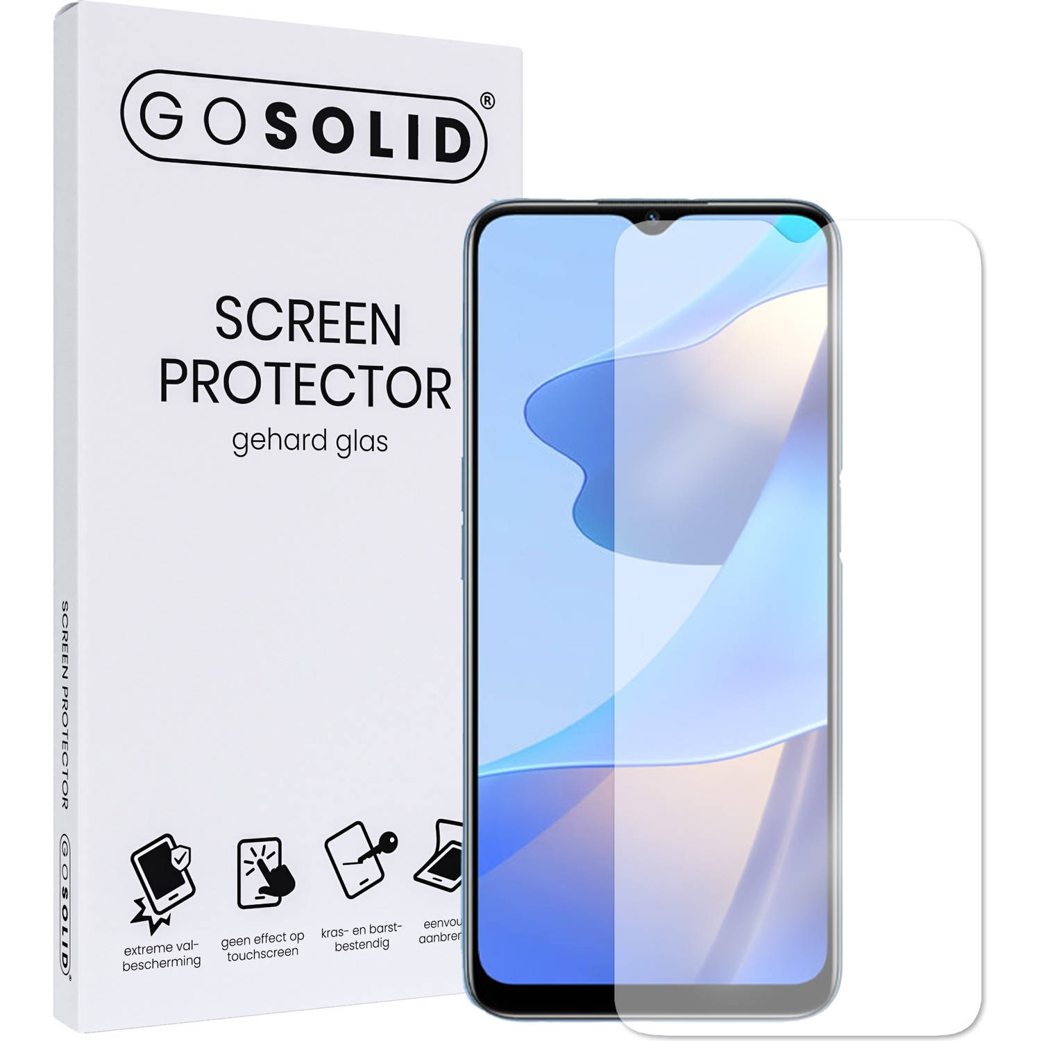 GO SOLID! Screenprotector voor Oppo A57 gehard glas