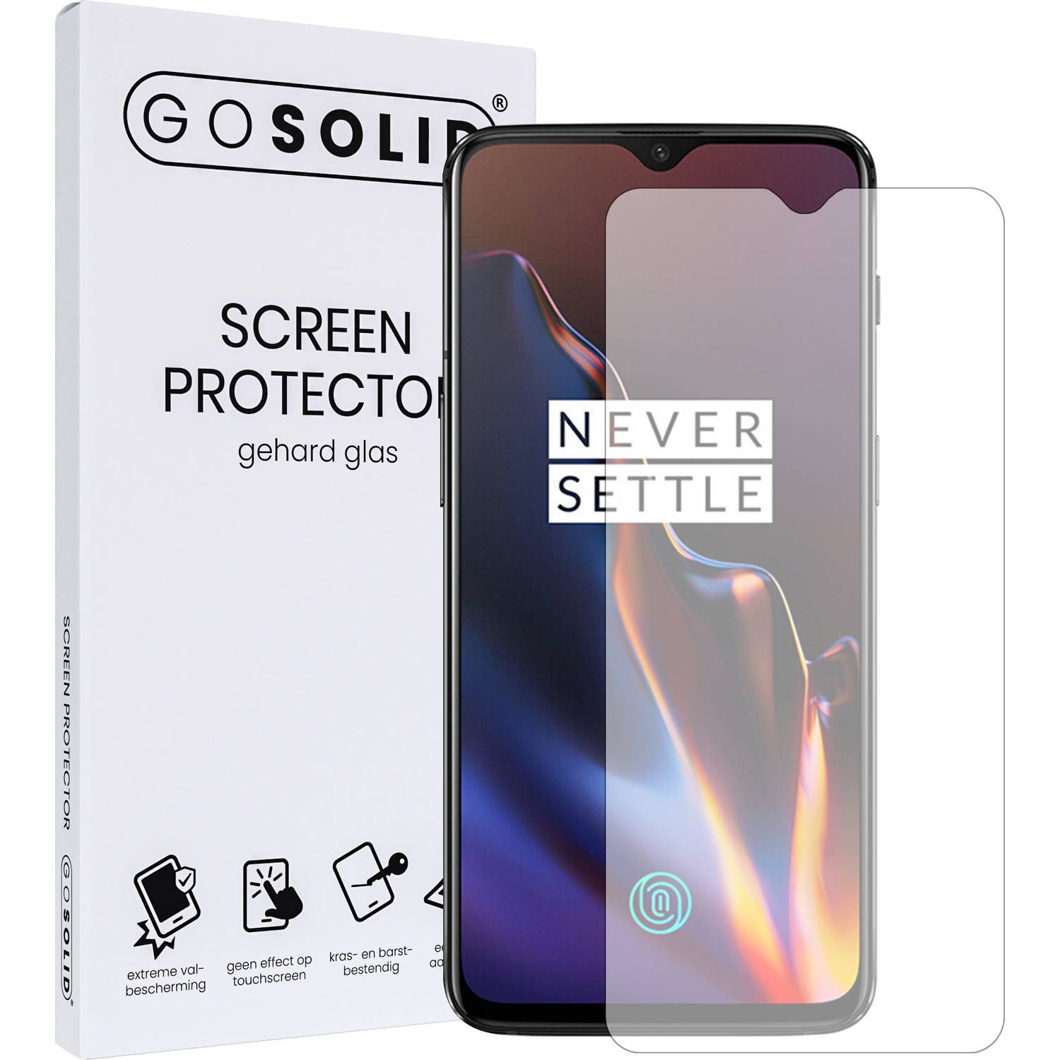 GO SOLID! ® Screenprotector Oneplus 6T - gehard glas
