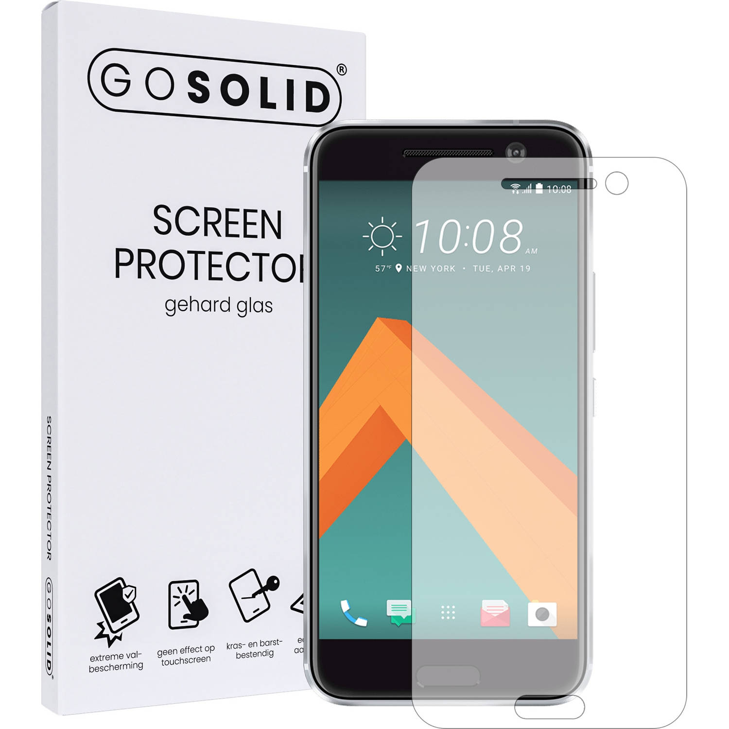 GO SOLID! HTC 10 screenprotector gehard glas