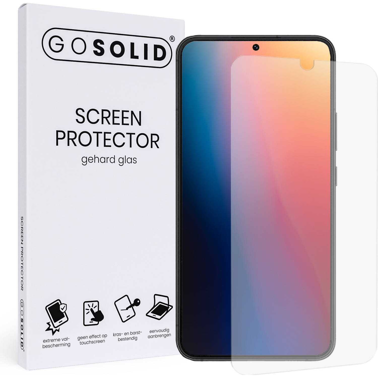 GO SOLID! Screenprotector voor Huawei P30 Pro gehard glas