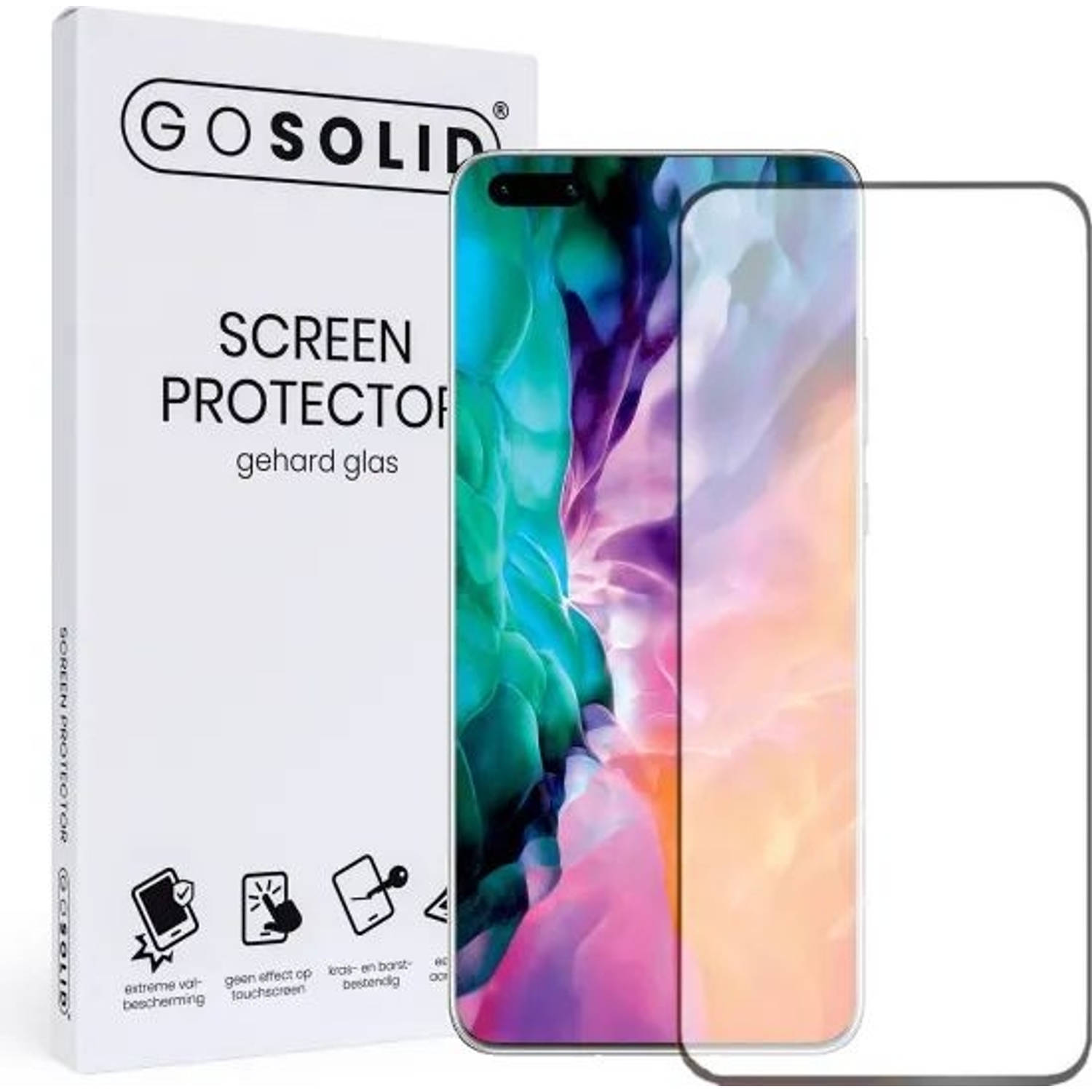 GO SOLID! Screenprotector voor Huawei P40 Pro gehard glas