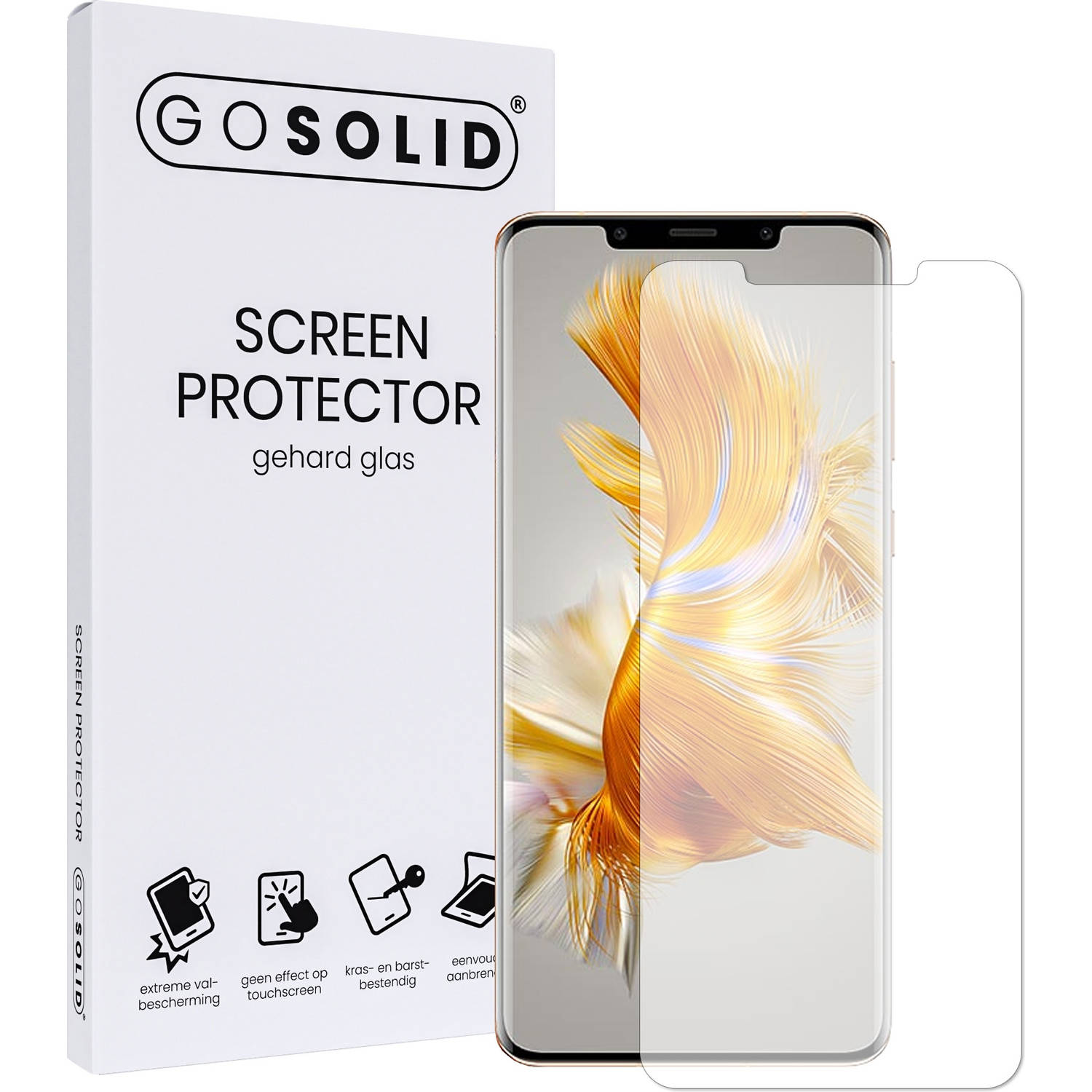 GO SOLID! Screenprotector voor Huawei Mate 50 Pro
