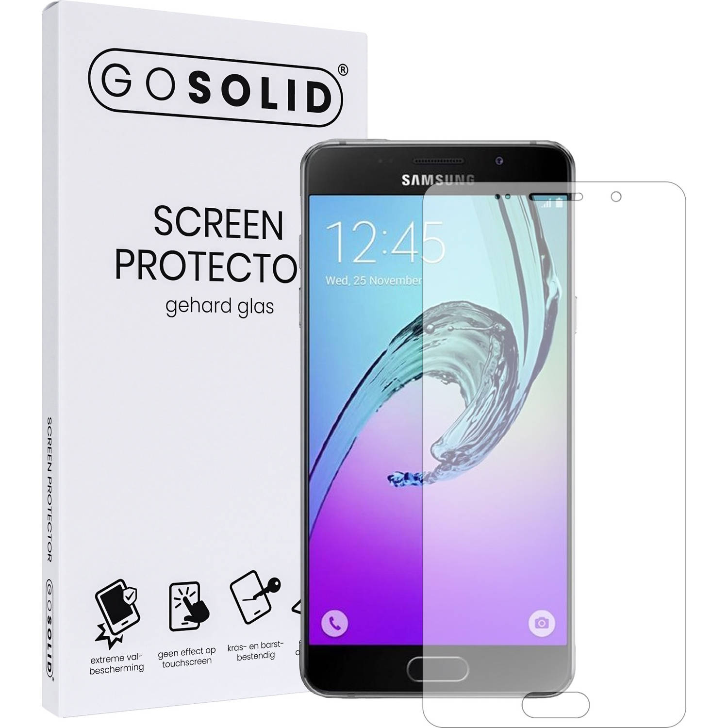 GO SOLID! ® Screenprotector Samsung Galaxy A5 2016 - gehard glas