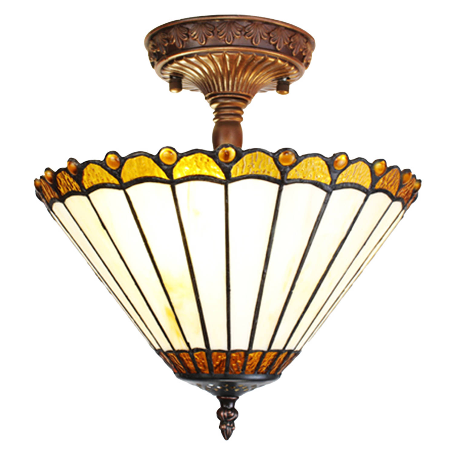 Haes Deco Plafondlamp Tiffany Ø 29x30 Cm E14-max 2x25w