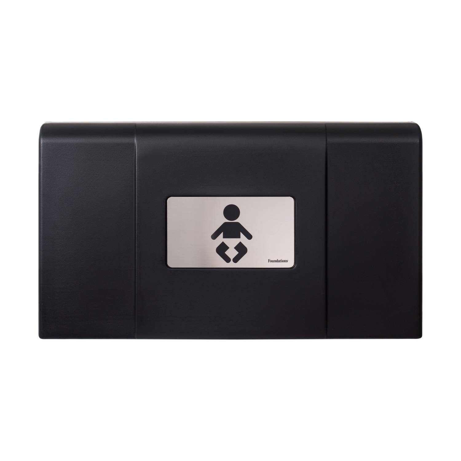 Foundations Ultra 200-EH baby verschoontafel van kunststof in zwart opklapbaar met wandmontage