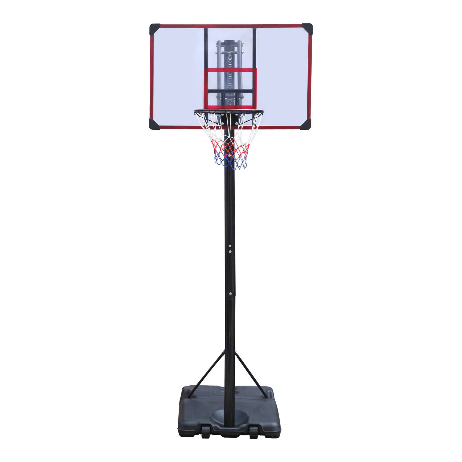 Engelhart Basketbalpaal verstelbaar 270-305 cm met standaard Basketbalstandaard mobiel & verrijdbaar