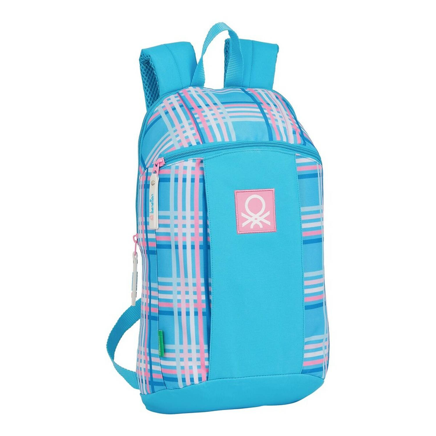 Casual Rugtas Benetton Tartan Blauw Multicolour (22 x 39 x 10 cm)