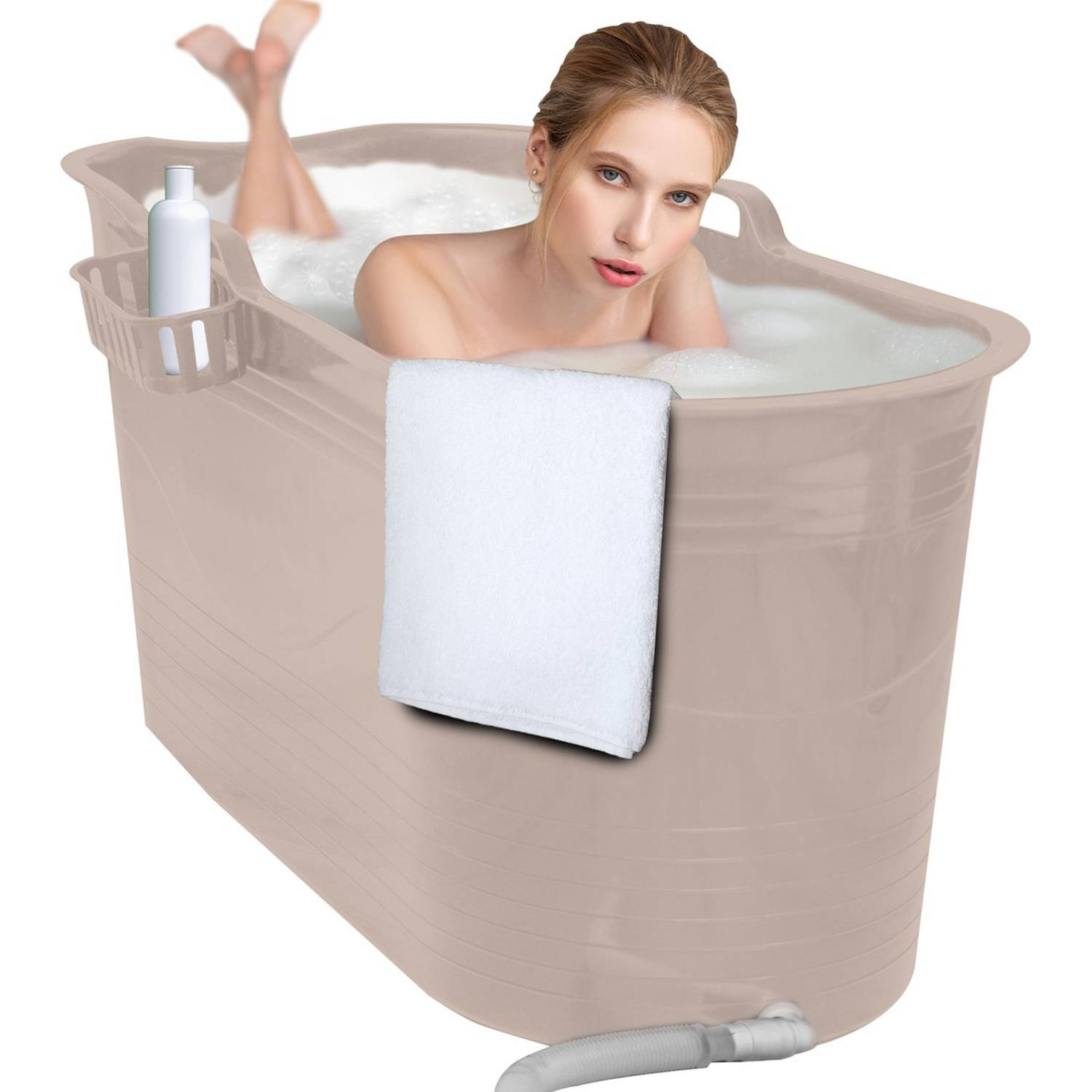 Lifebath Zitbad Mira Bath Bucket Xl 400l Ligbad 122 Cm Costa Rica Sand