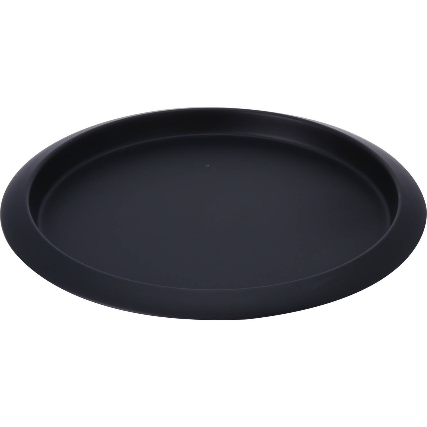 Excellent Houseware dienblad/tray of kaarsenplateau - D35 cm - metaal - zwart - Kaarsenplateaus