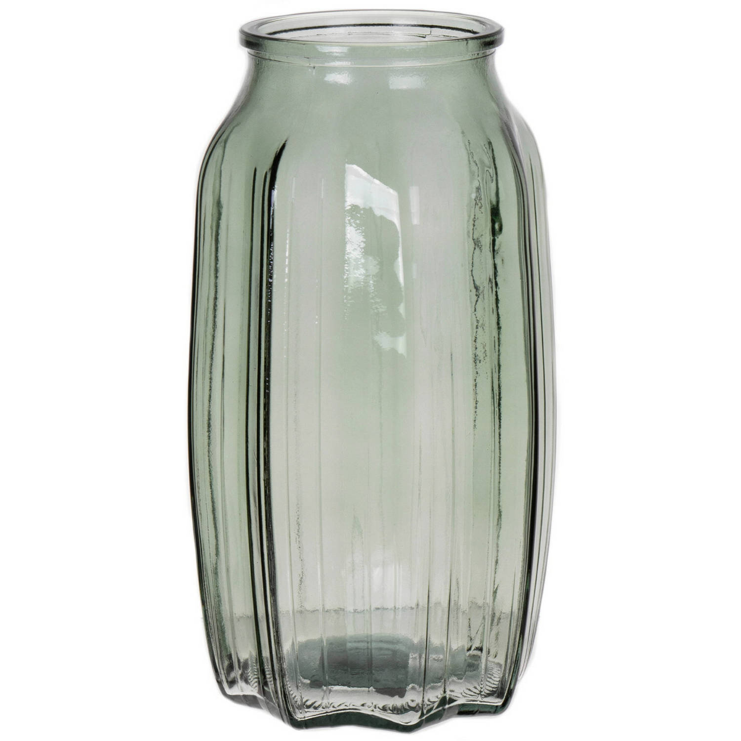 Bloemenvaas Lichtgroen Transparant Glas D12 X H22 Cm Vazen