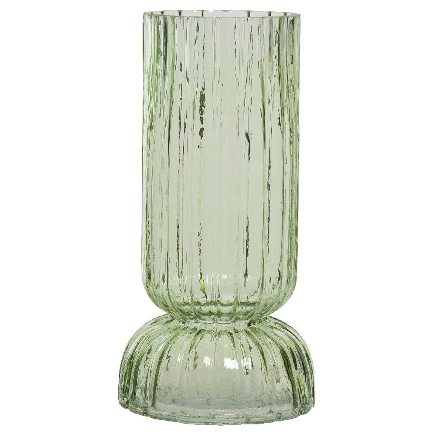 Vaas/bloemenvaas glas x H26 cm - lichtgroen - Vazen | Blokker