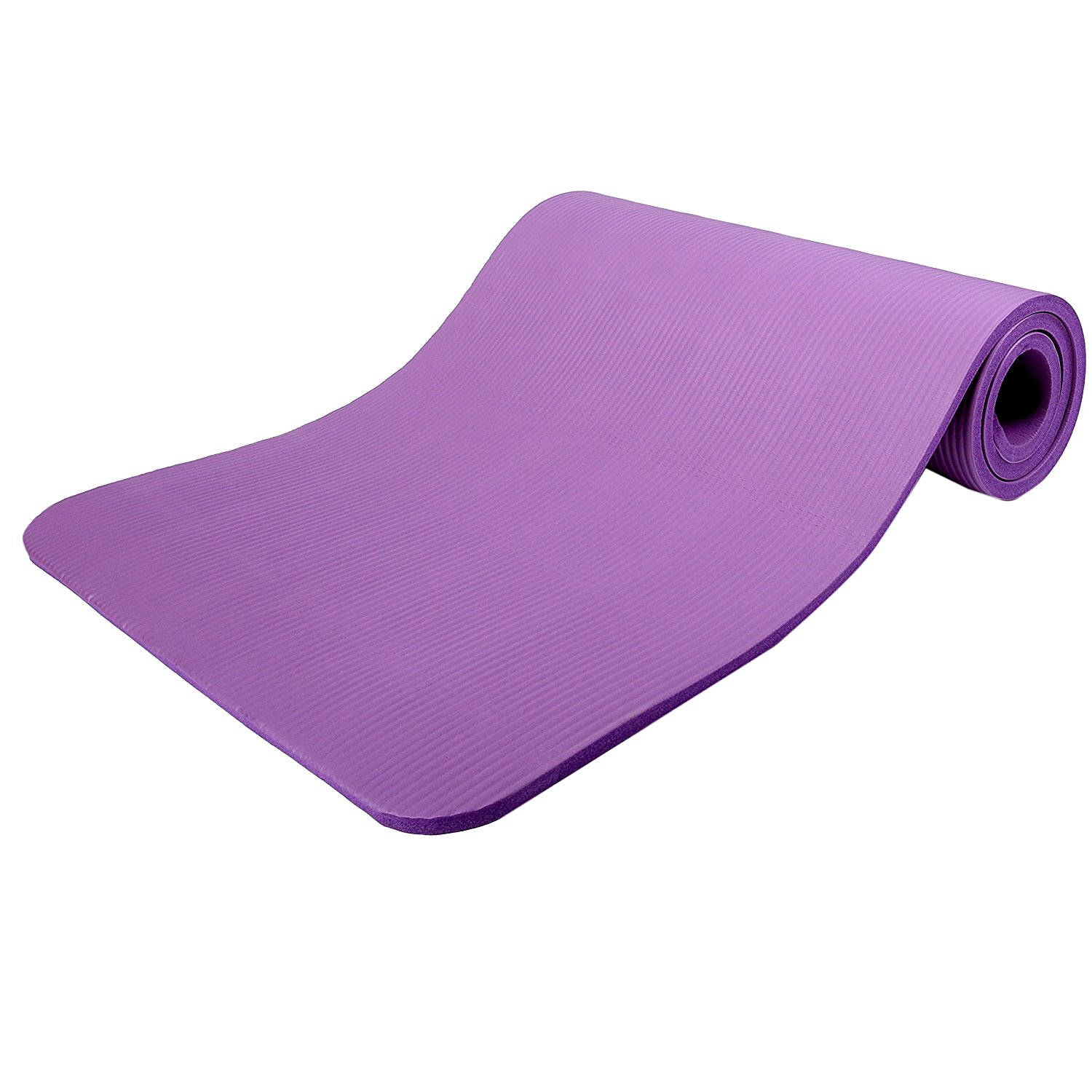 Yoga Mat Lila, 190x100x1,5 Cm Dik, Fitnessmat, Pilates, Aerobics