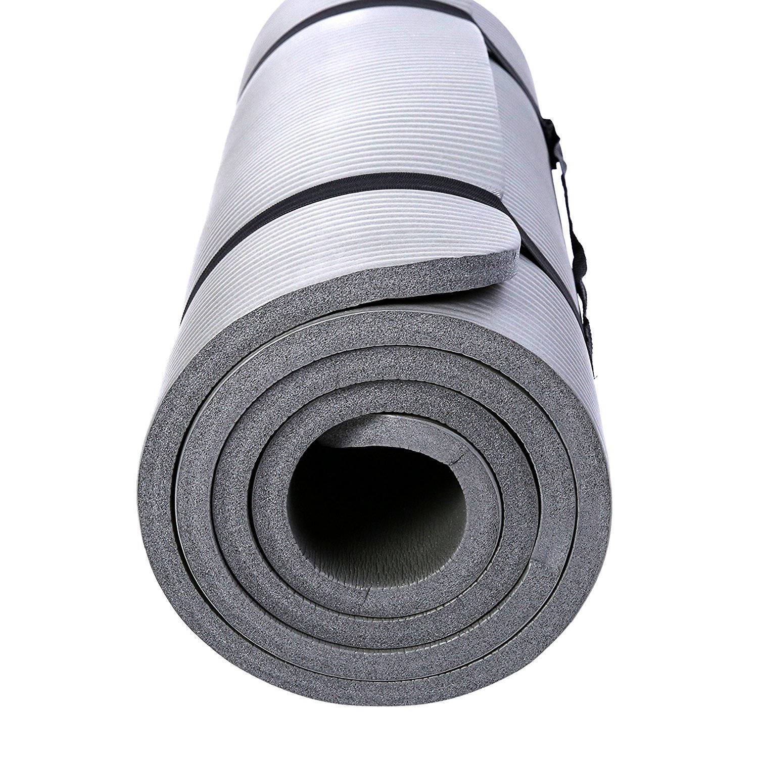 Pellen pk Aan boord Yoga mat grijs, 190x100x1,5 cm dik, fitnessmat, pilates, aerobics | Blokker