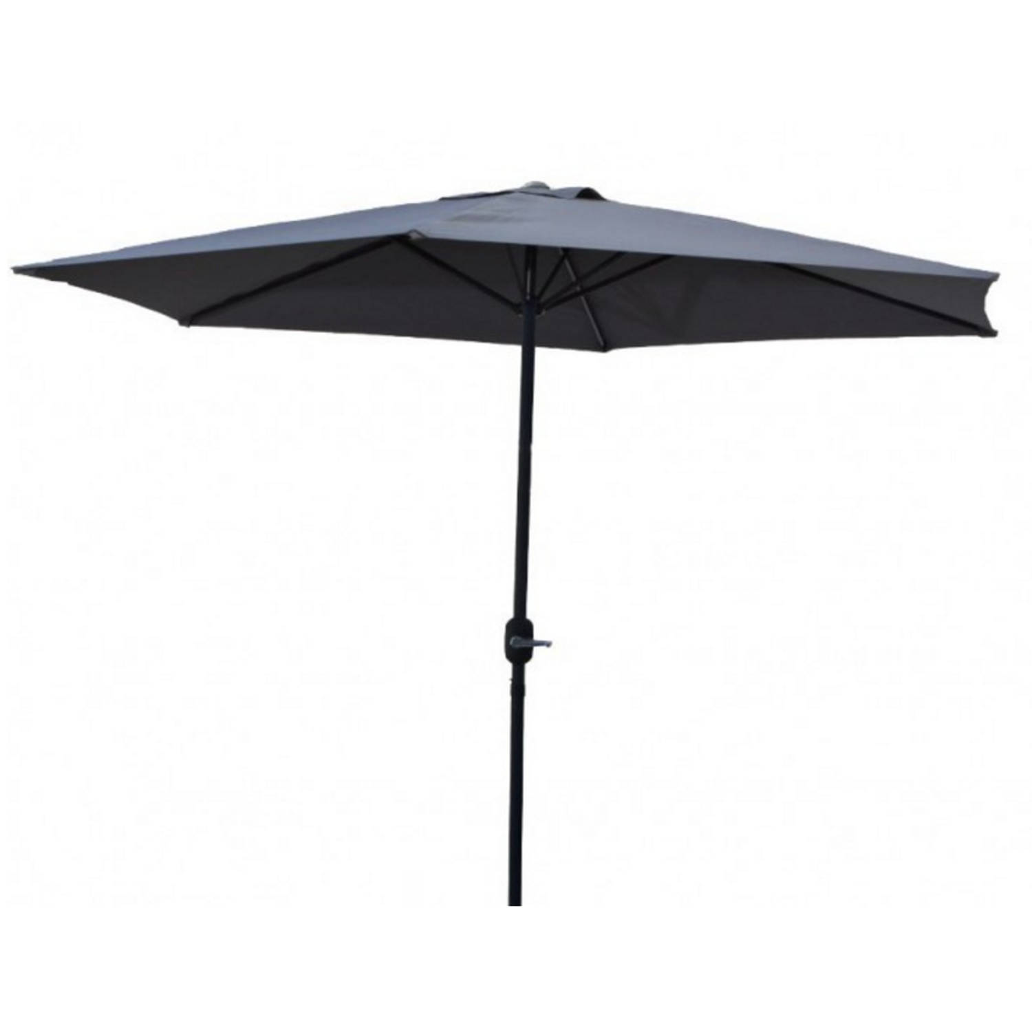 Degamo Parasol parasol 300cm strakke parasol zonnescherm grijs