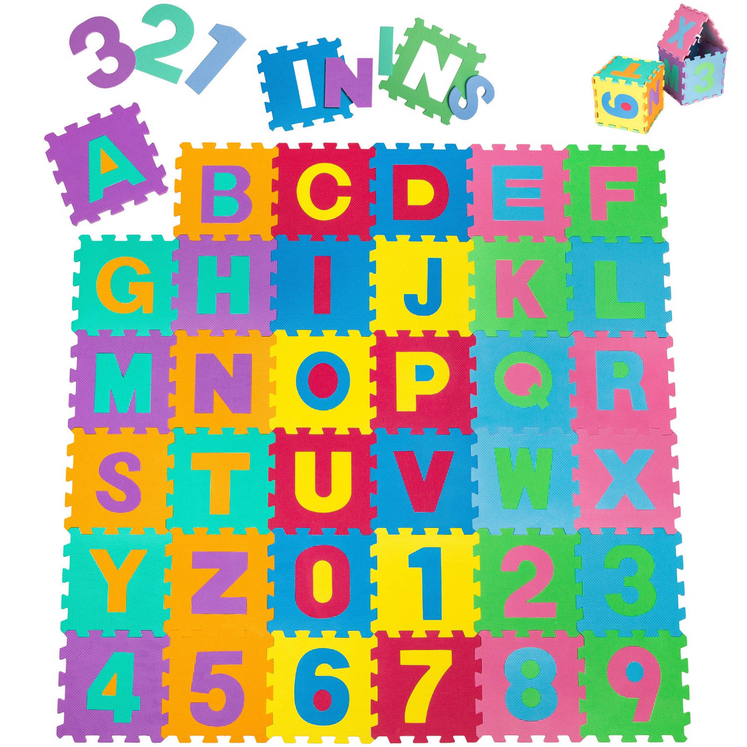 Speelmat Baby Kinderen Puzzelmat 86 Delige Foam Kleurrijk Leerzaam Kruipmat