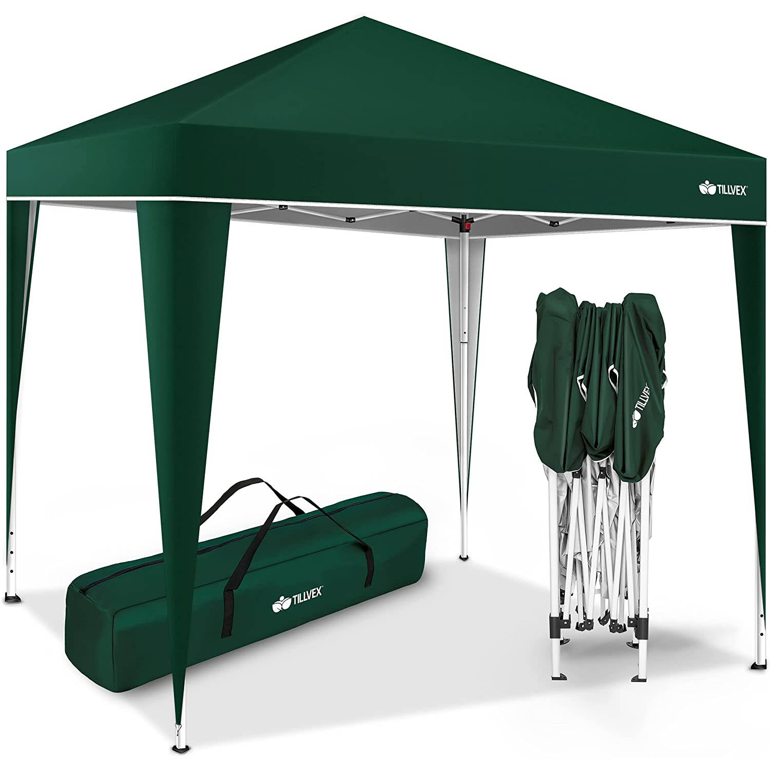 Tillvex Partytent 3 x 3 meter, pop up tent, groen