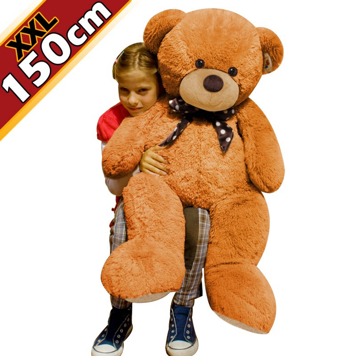 roestvrij gevogelte mooi zo Teddybeer, 150 cm, knuffelbeer, teddy XXL , knuffel, beer, bruin | Blokker