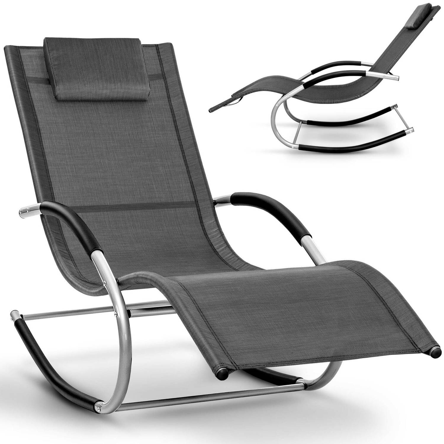Oude man salami Verdeelstuk Tillvex- schommelstoel antraciet-tuin ligstoel- relax ligstoel- ligstoel  schommel- ligstoel camping | Blokker