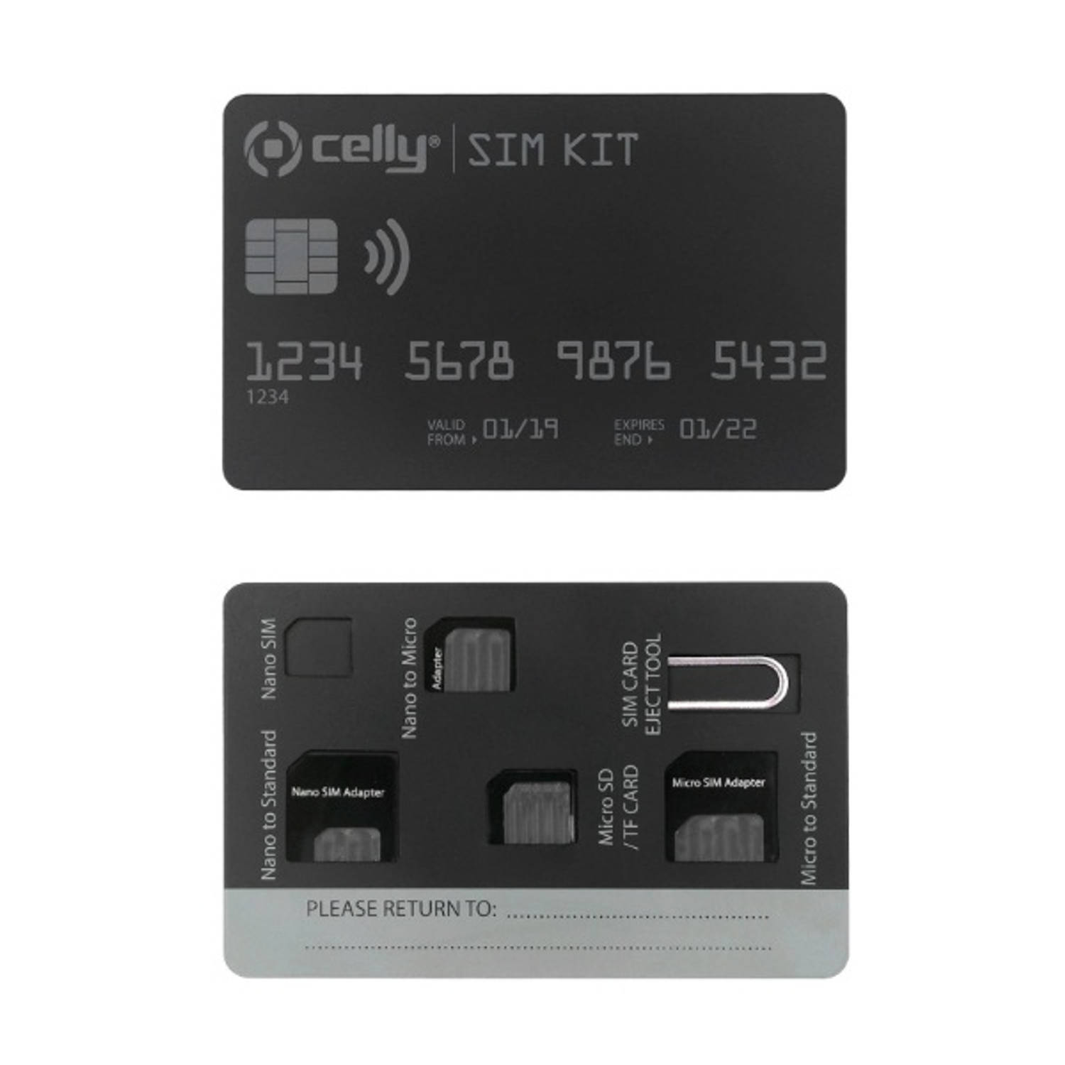 Celly Celly Universal SIM Adapter Pack for Nano and Micro SIM (SIMKITAD)
