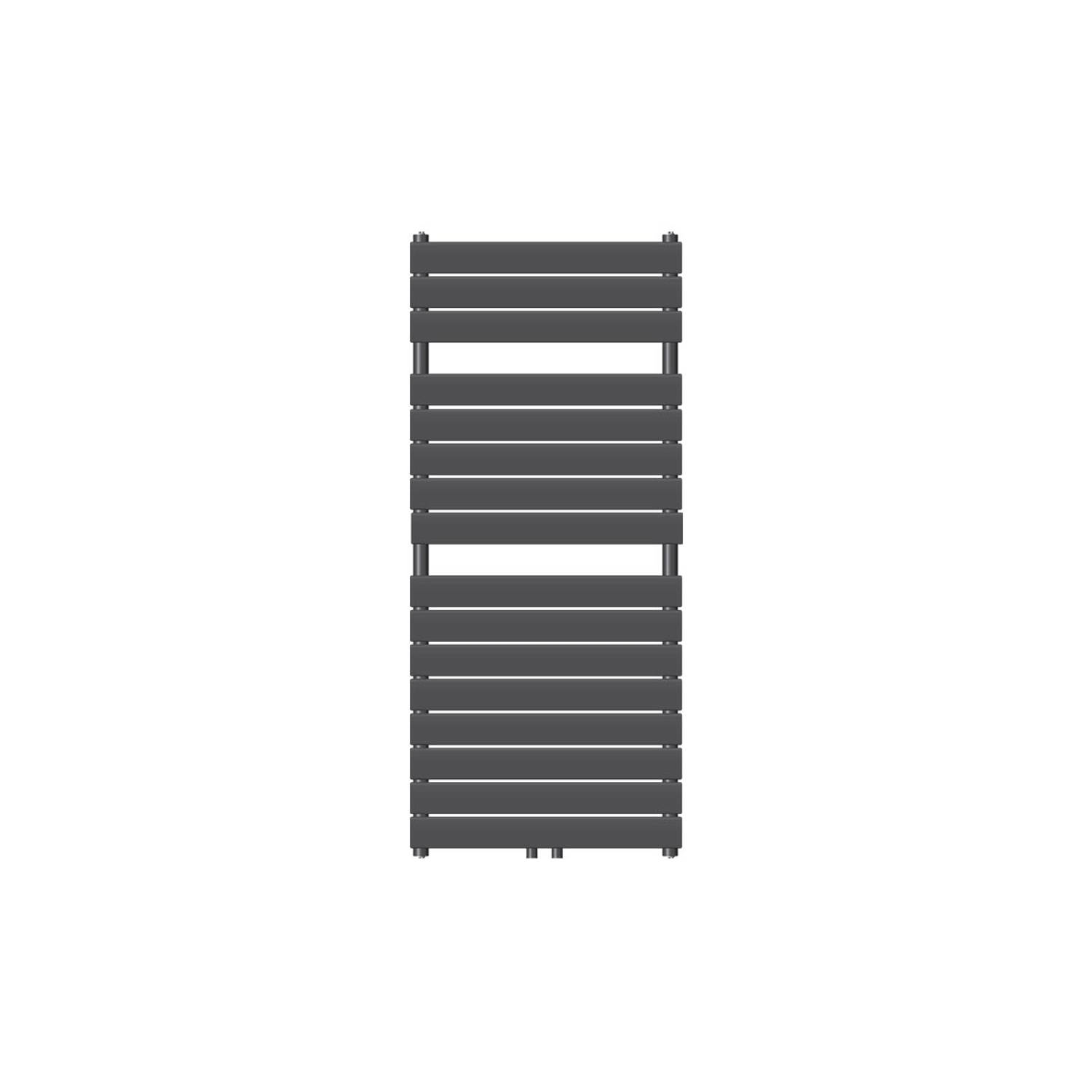 LuxeBath badkamer radiator Stoom 600x1200 mm, antraciet, middenaansluiting 50 mm, éénlaags, vlak, verticaal, design radiator handdoekwarmer handdoekdroger paneel radiator verwarmin