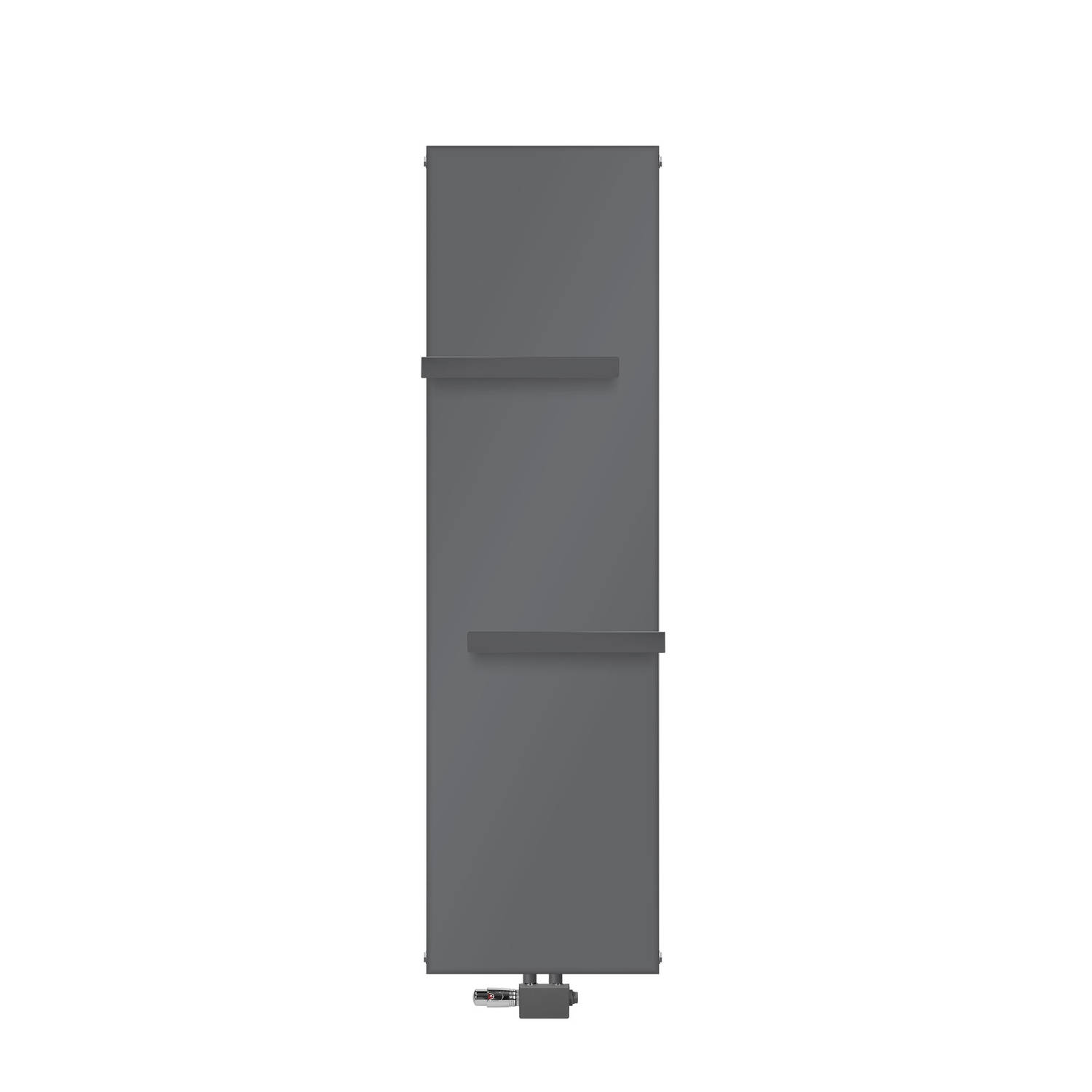 Badkamerradiator 1600x452 mm antraciet met universele aansluitset ML-Design