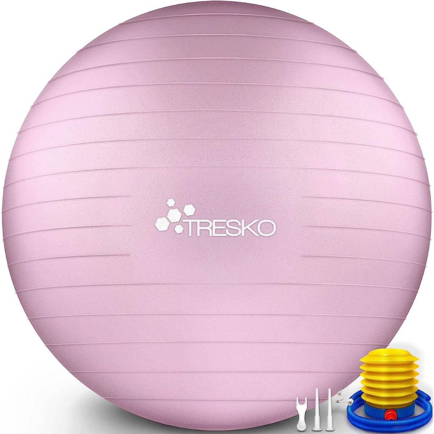 Tresko- Fitnessbal, Yogabal Met Pomp Diameter 55 Cm Princesspink