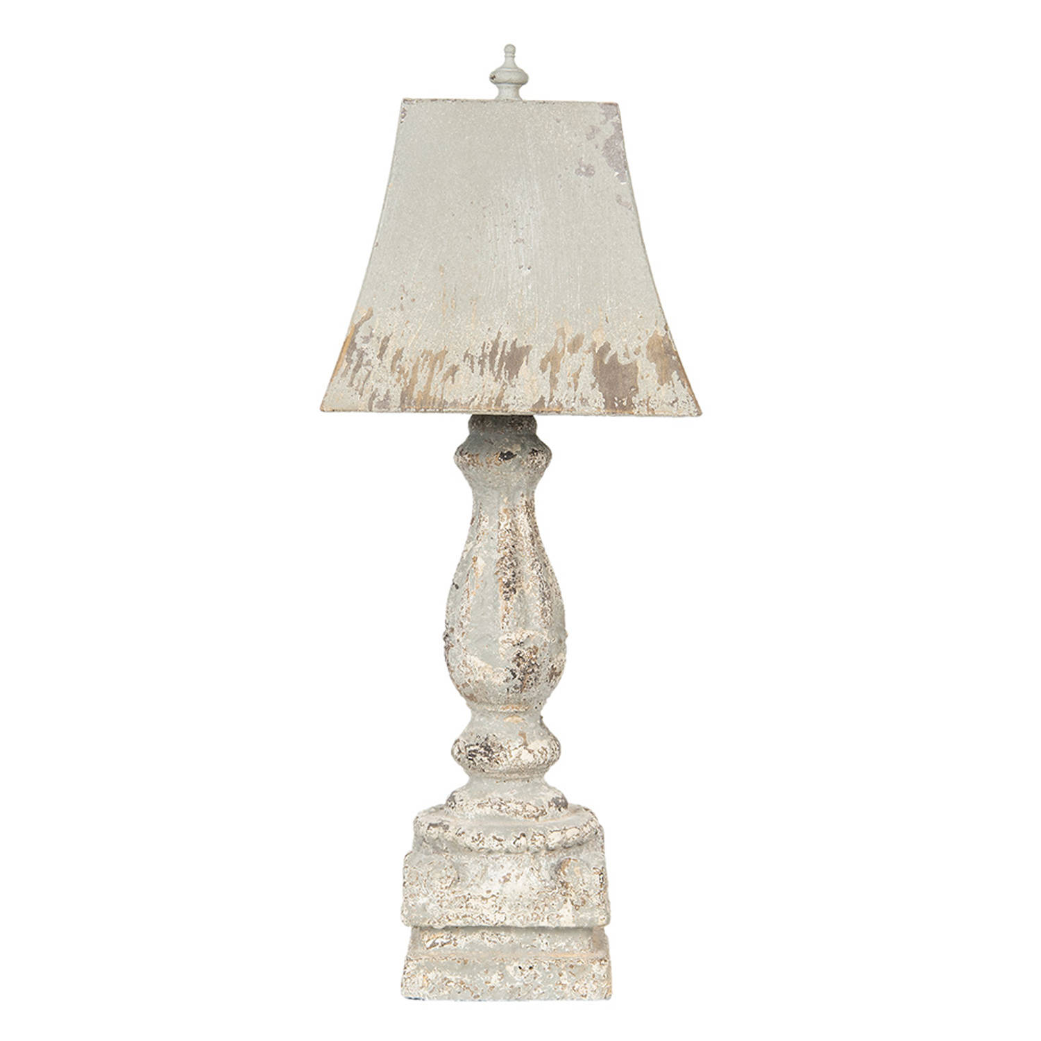 HAES DECO Tafellamp Shabby Chic Vintage-Retro Lamp, 27x27x70 cm Bureaulamp, Sfeerlamp, Nachtlampje