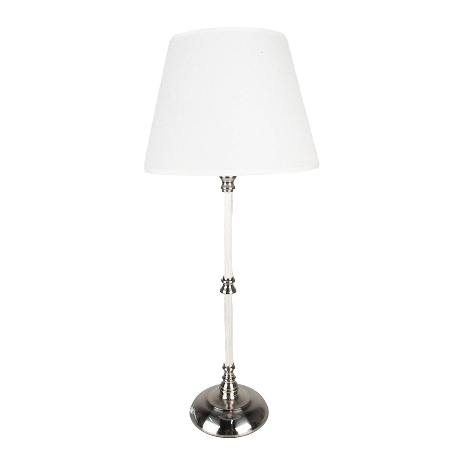 HAES DECO Tafellamp Loving Chic Zilverkleurige Vintage Lamp, Ø 18x44 cm Bureaulamp, Sfeerlamp, Nacht