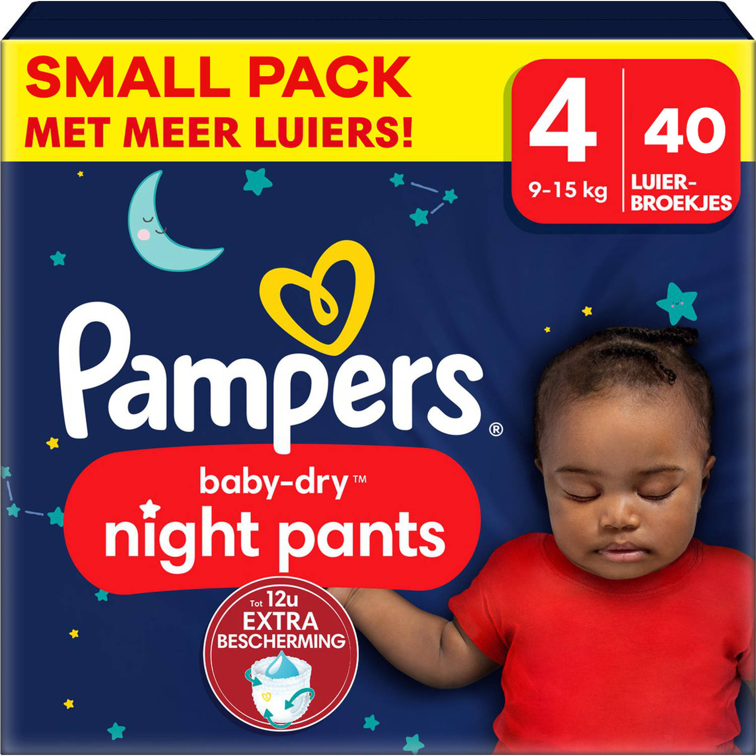 Pampers Baby Dry Night Pants Maat 4 Small Pack 40 Stuks 9-15 Kg
