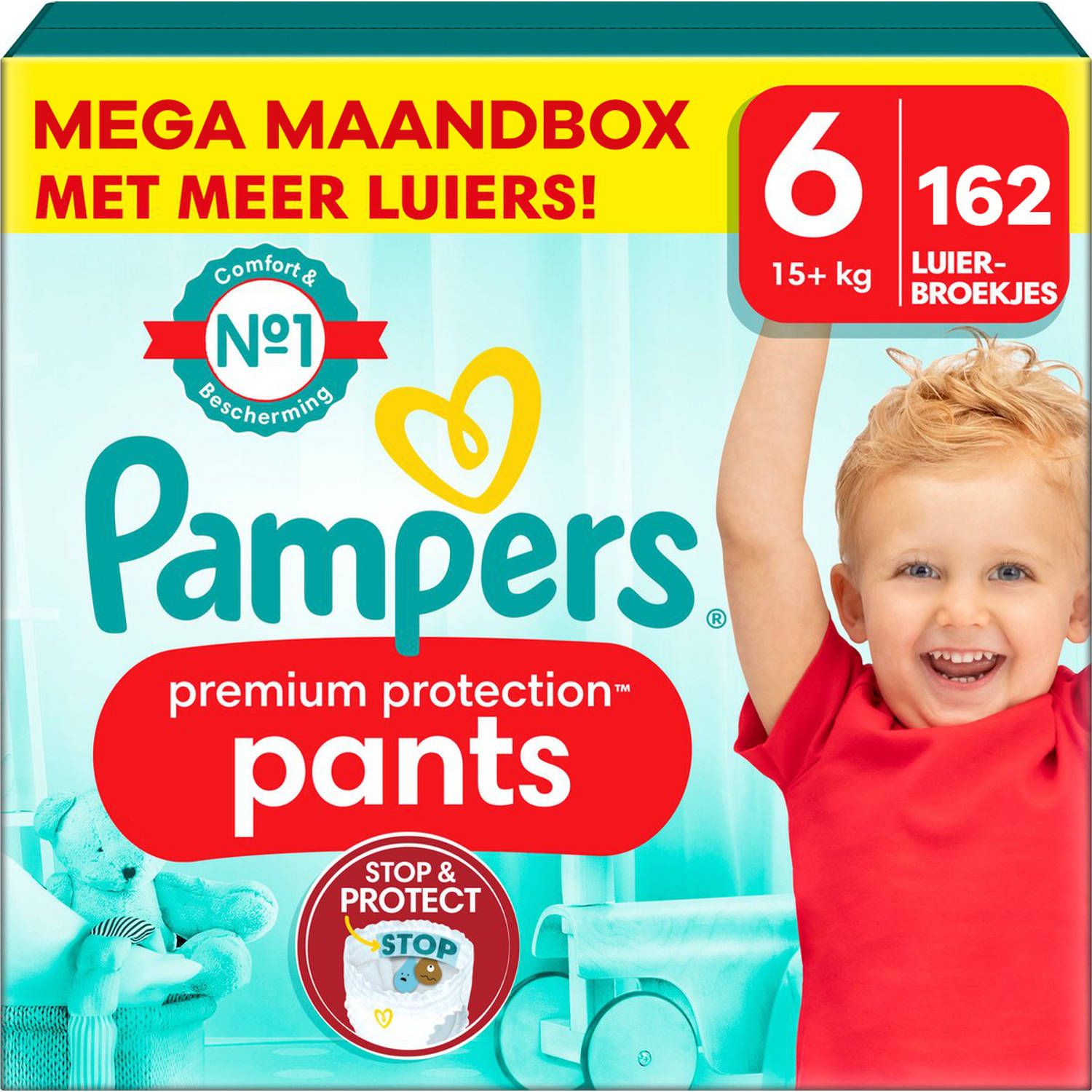 Pampers Premium Protection Pants Maat 6 Mega Maandbox 162 Stuks 15+ Kg
