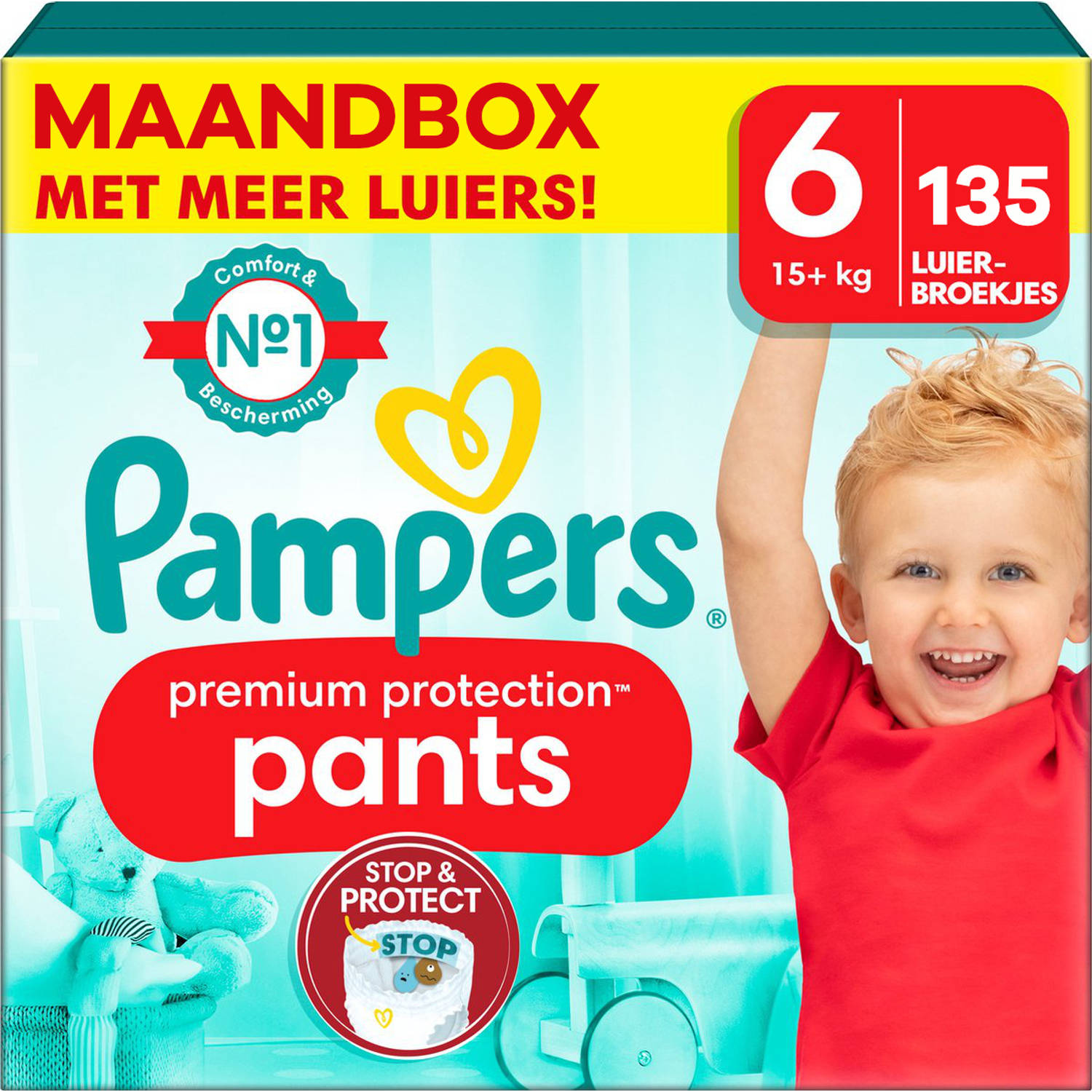 Pampers Premium Protection Pants Maat 6 Maandbox 135 Stuks 15+ Kg