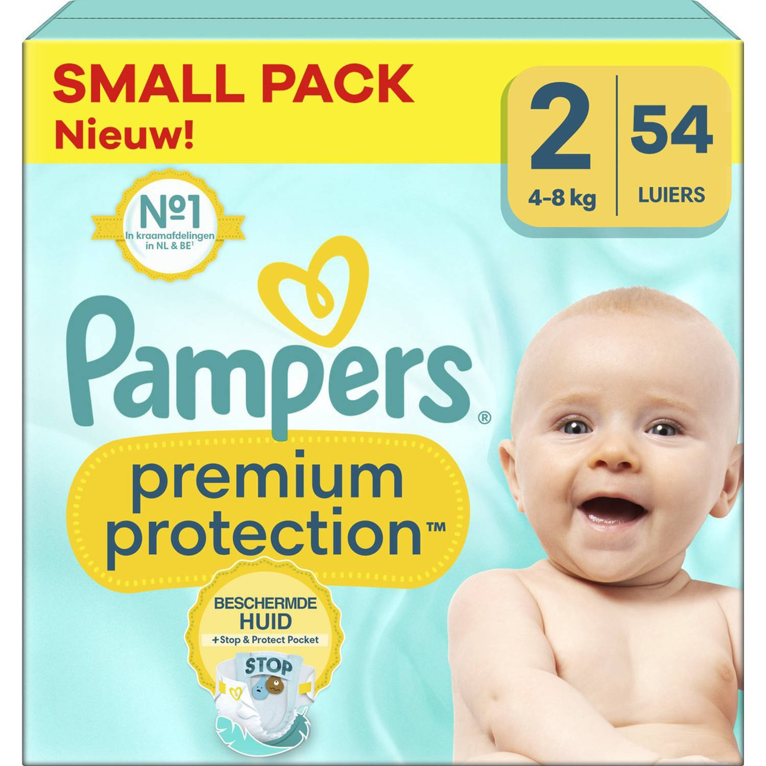 Pampers Premium Protection Maat 2 Small Pack 54 Stuks 4-8 Kg