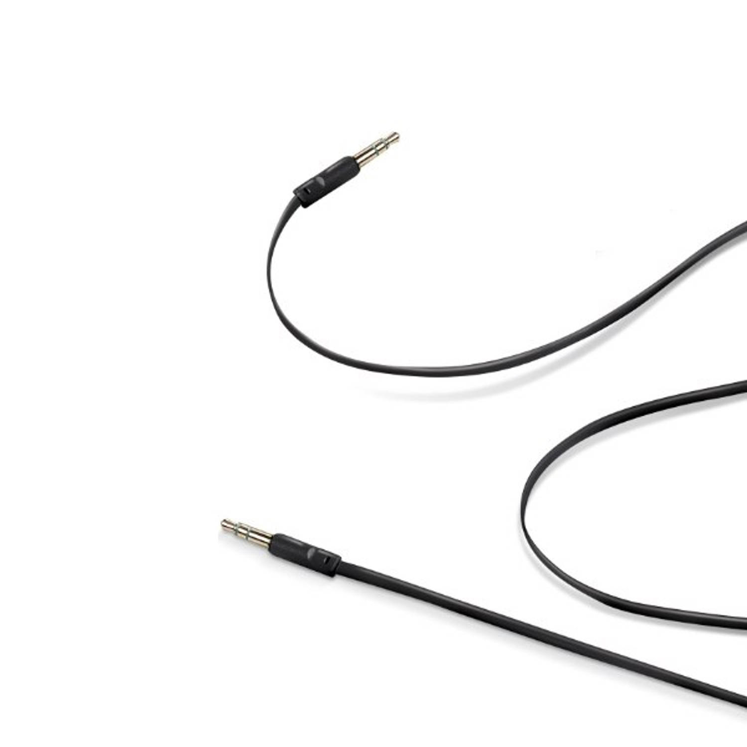 Celly - Line-in Audiokabel, 1 meter, Zwart - Rubber - Celly